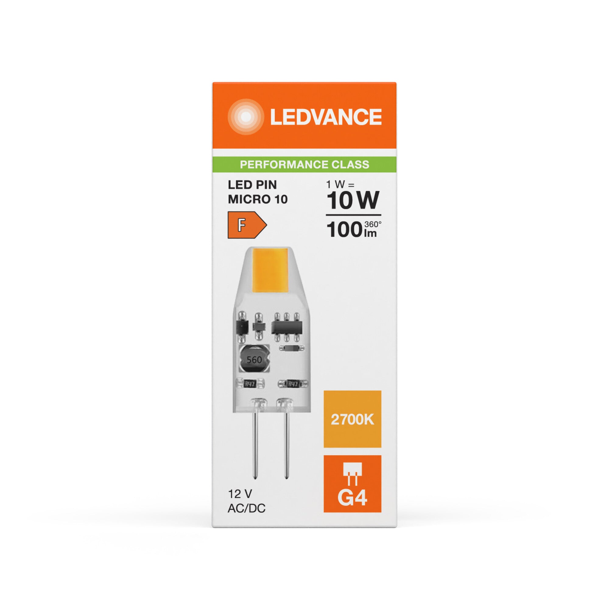 LED PIN MICRO KLAR  1W/827 (10W) G4
