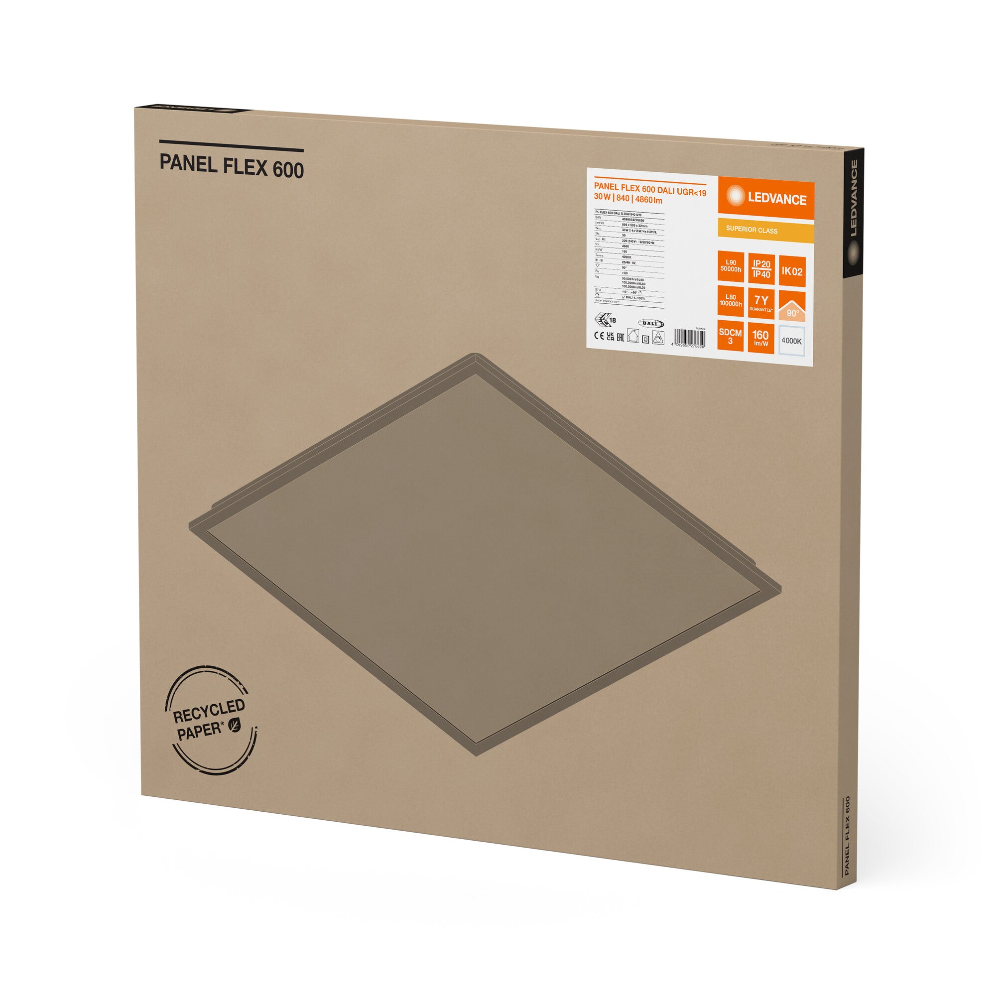 PANEL FLEX DALI 30W/840 60X60