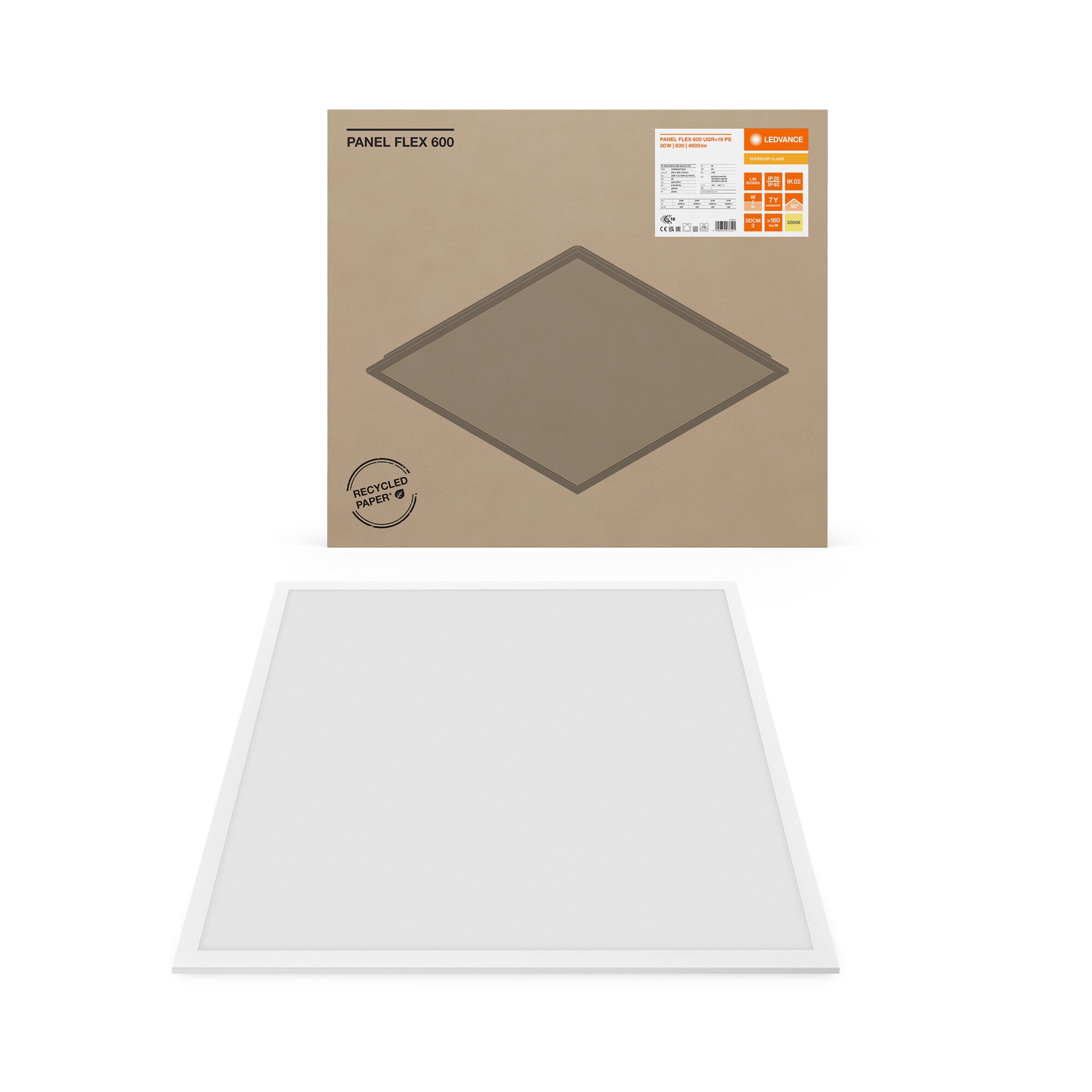 PANEL FLEX PS 30W/830 60X60 UGR19