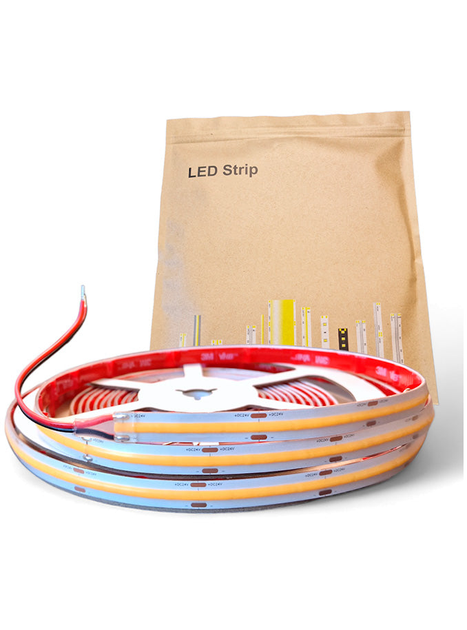 HiluX HighLumen COB LED Strips - 24V - 15W - 1200lm/m - 2700K - CRI95+ - 5m - IP65