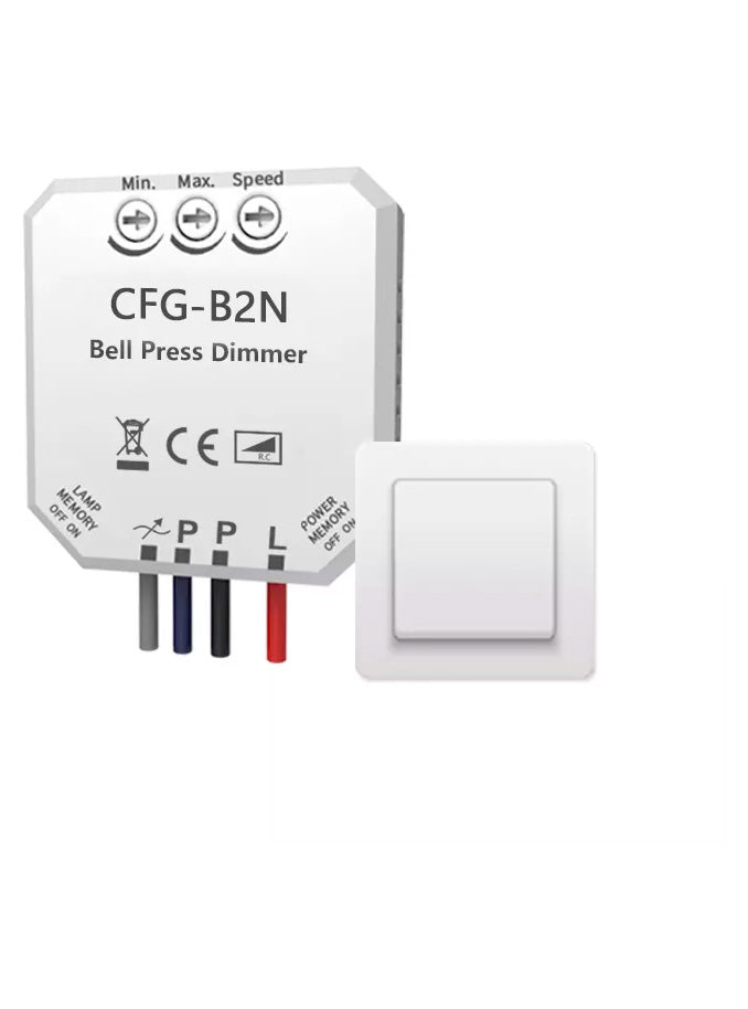 Inline LED Indbygnings Lysdæmper - Push dæmp - Memory