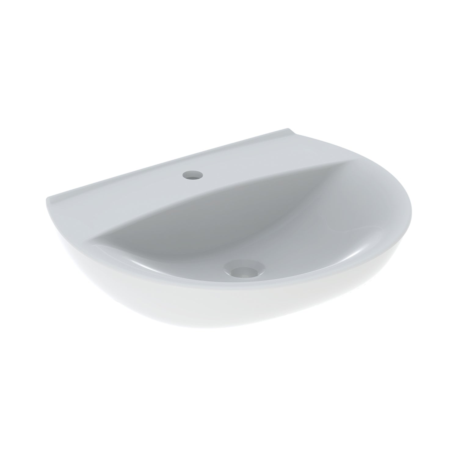 Ifö Spira håndvask 60 cm, buet forkant, m/hh u/overløb