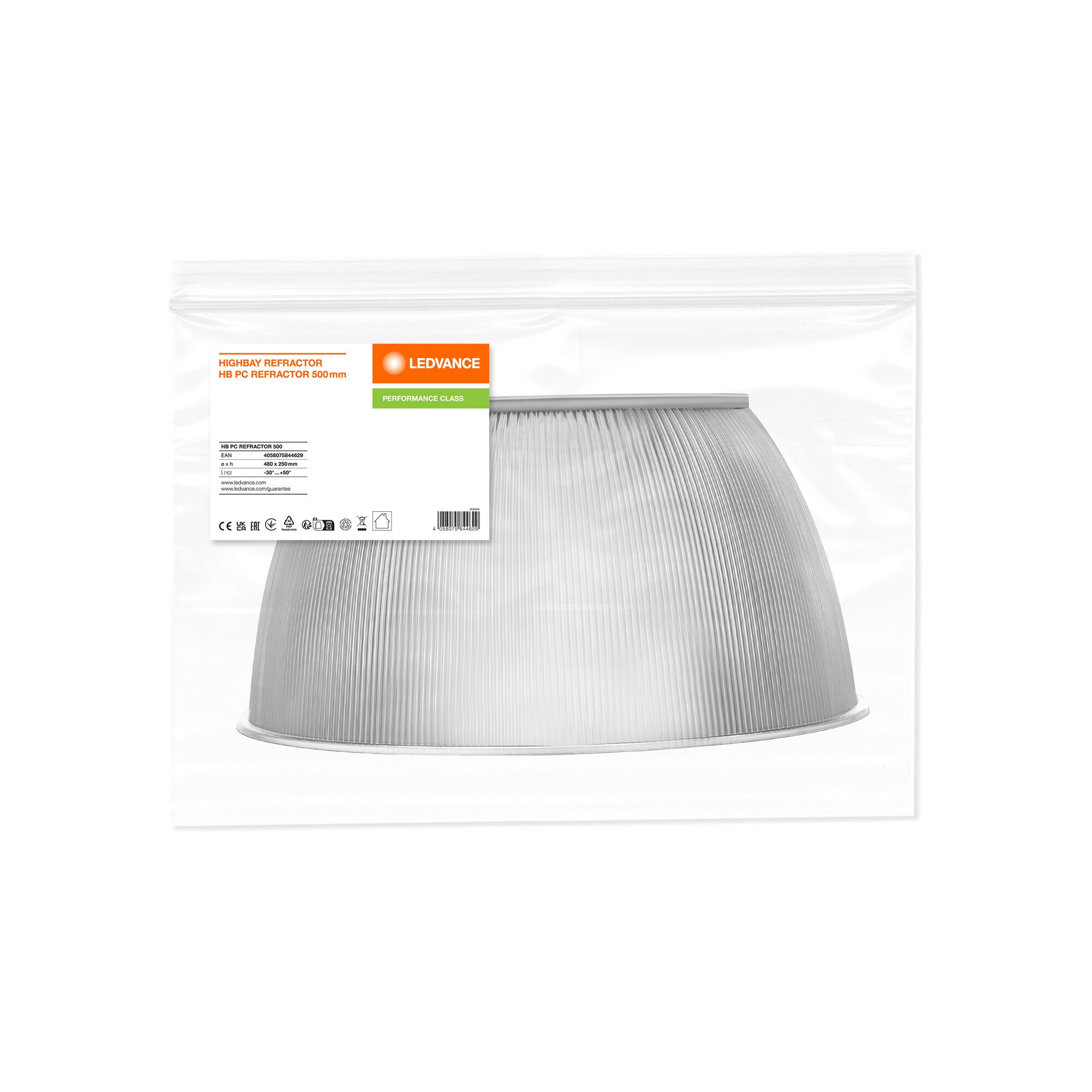 LEDVANCE High Bay refraktor polycarbonat 500mm  (150W + 200W version)