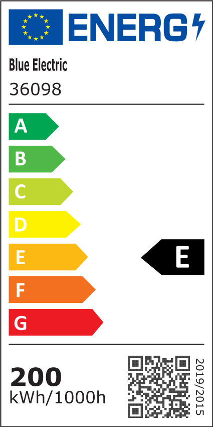 Blue Electric LED-projektør, 200 W, 27000 lumen