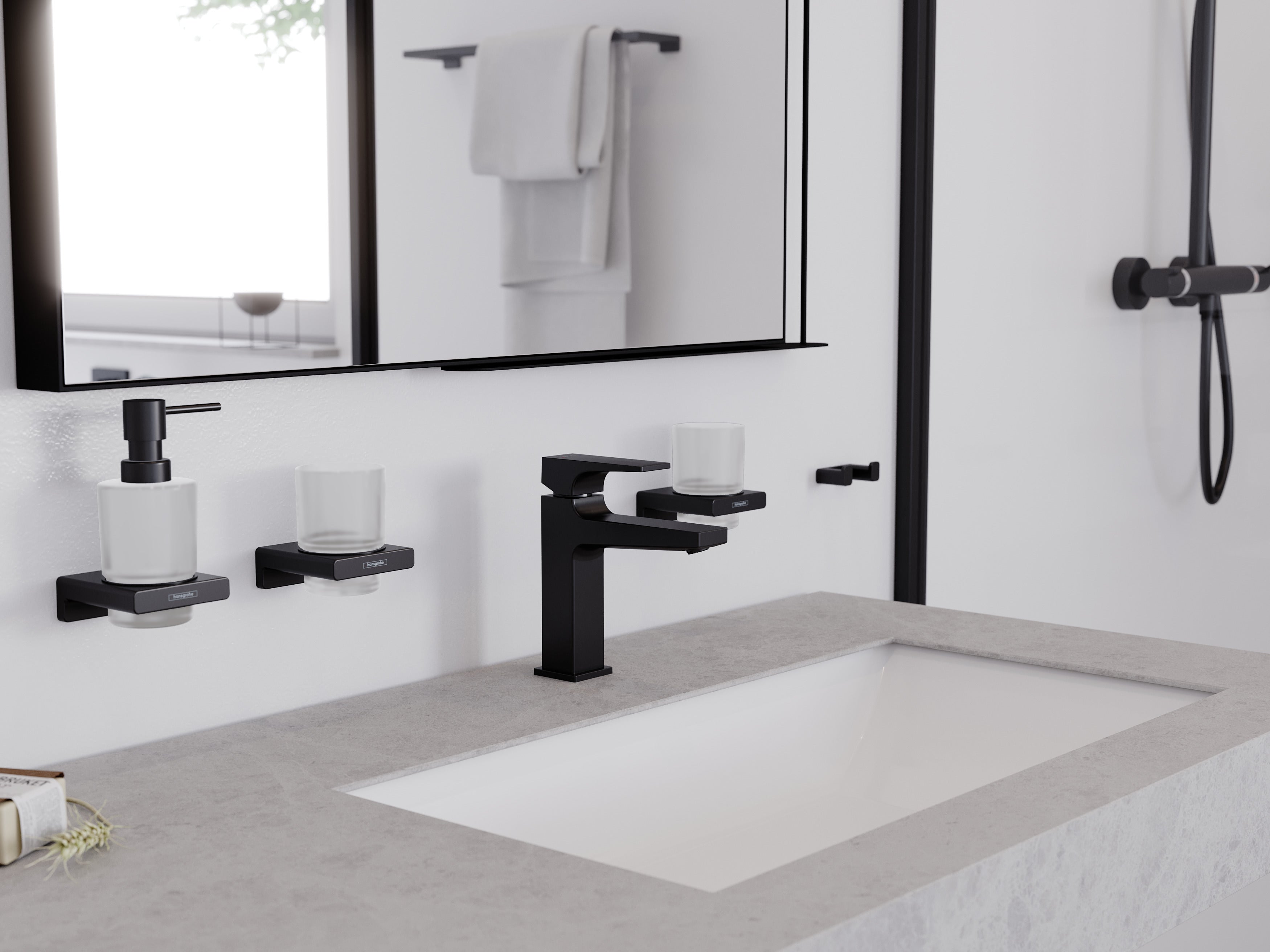 Hansgrohe AddStoris håndklædestang dobbelt, mat sort