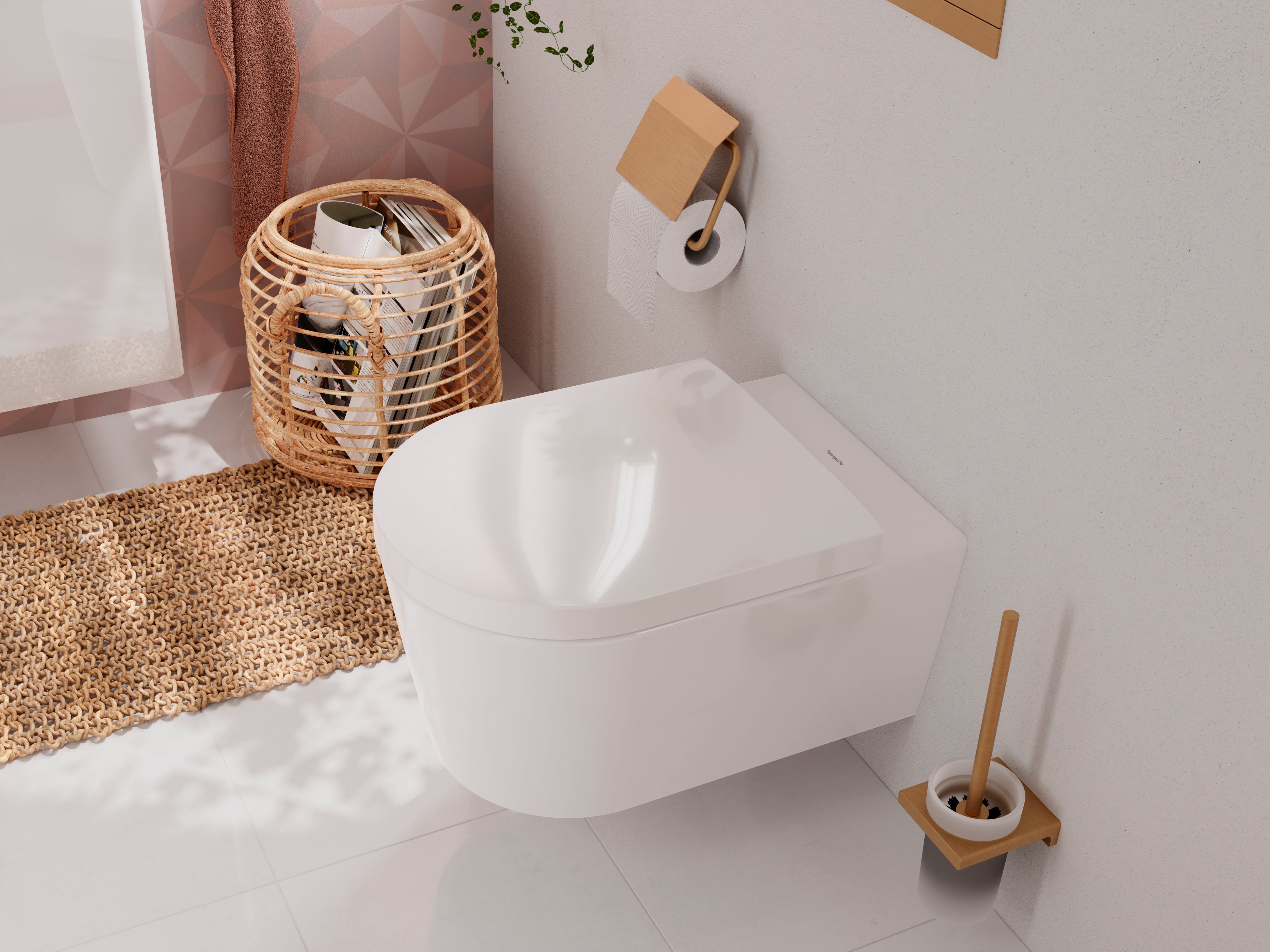 HANSGROHE toiletbørste   holder/skål