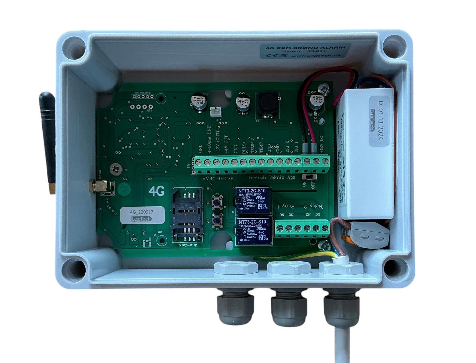 4G SMS styring (direkte 230VAC), standard model