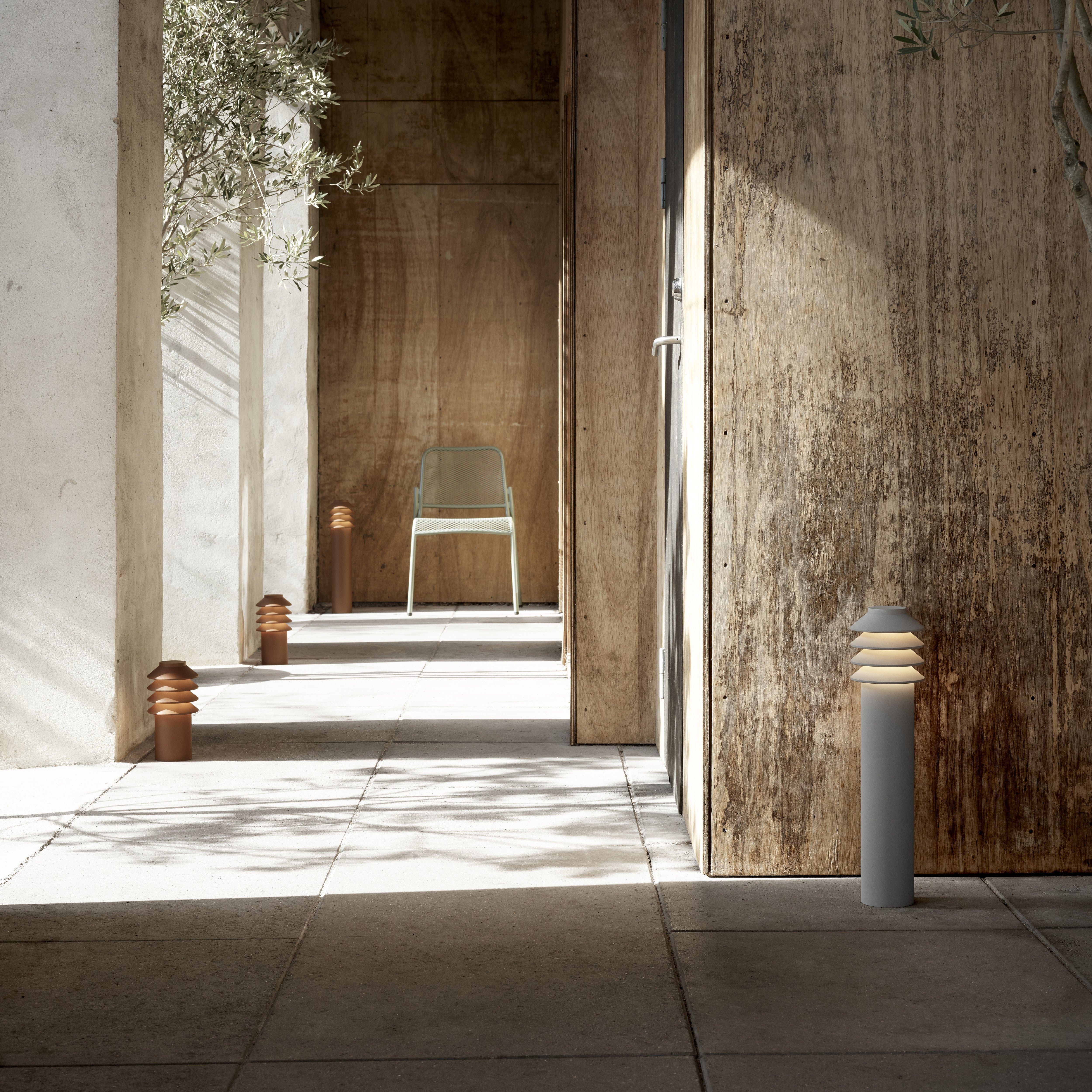 Bysted Garden Bollard Corten Colour Short Base Wo/Adaptor LED 3000K 14W