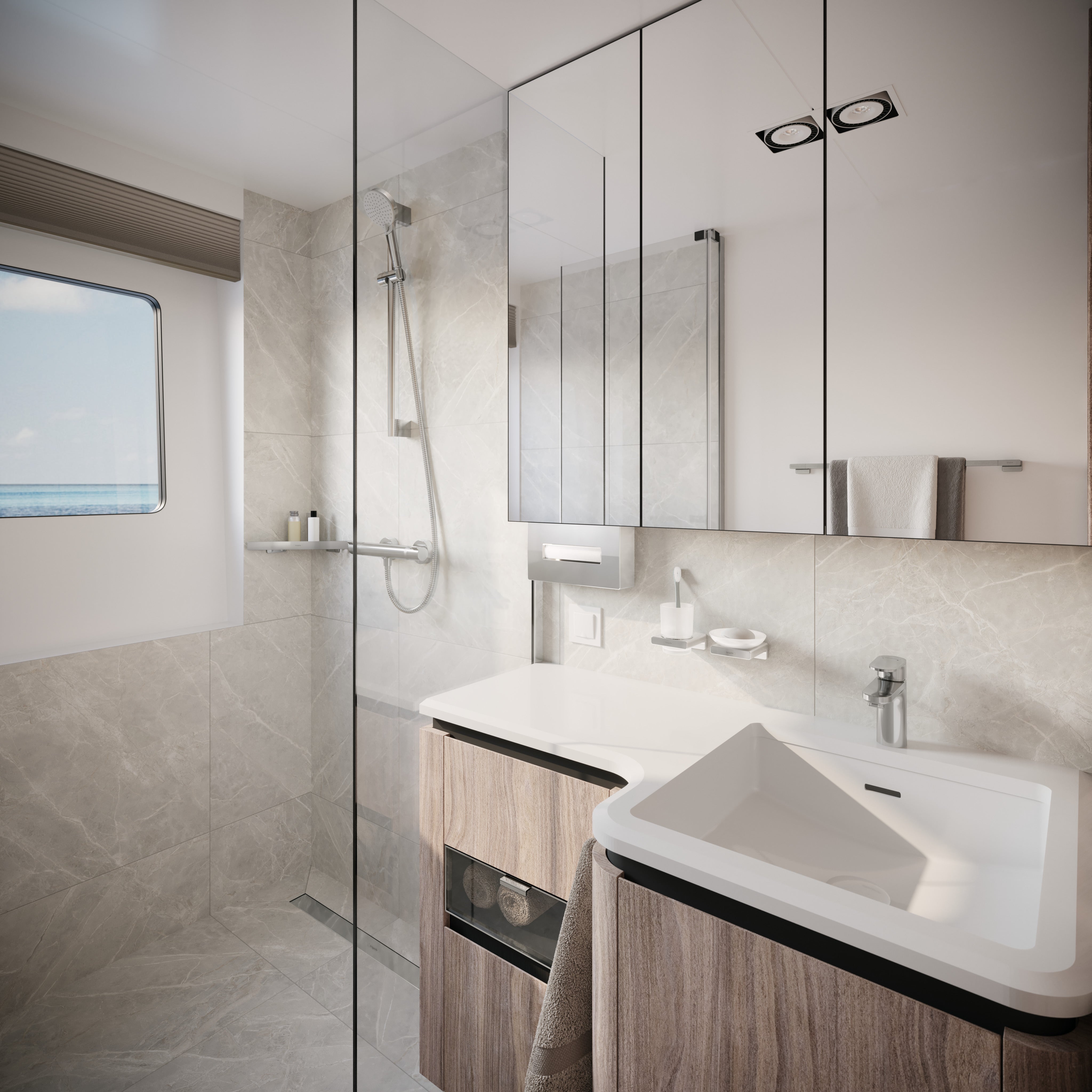 Hansgrohe Ecostat Comfort brusetermostat, krom