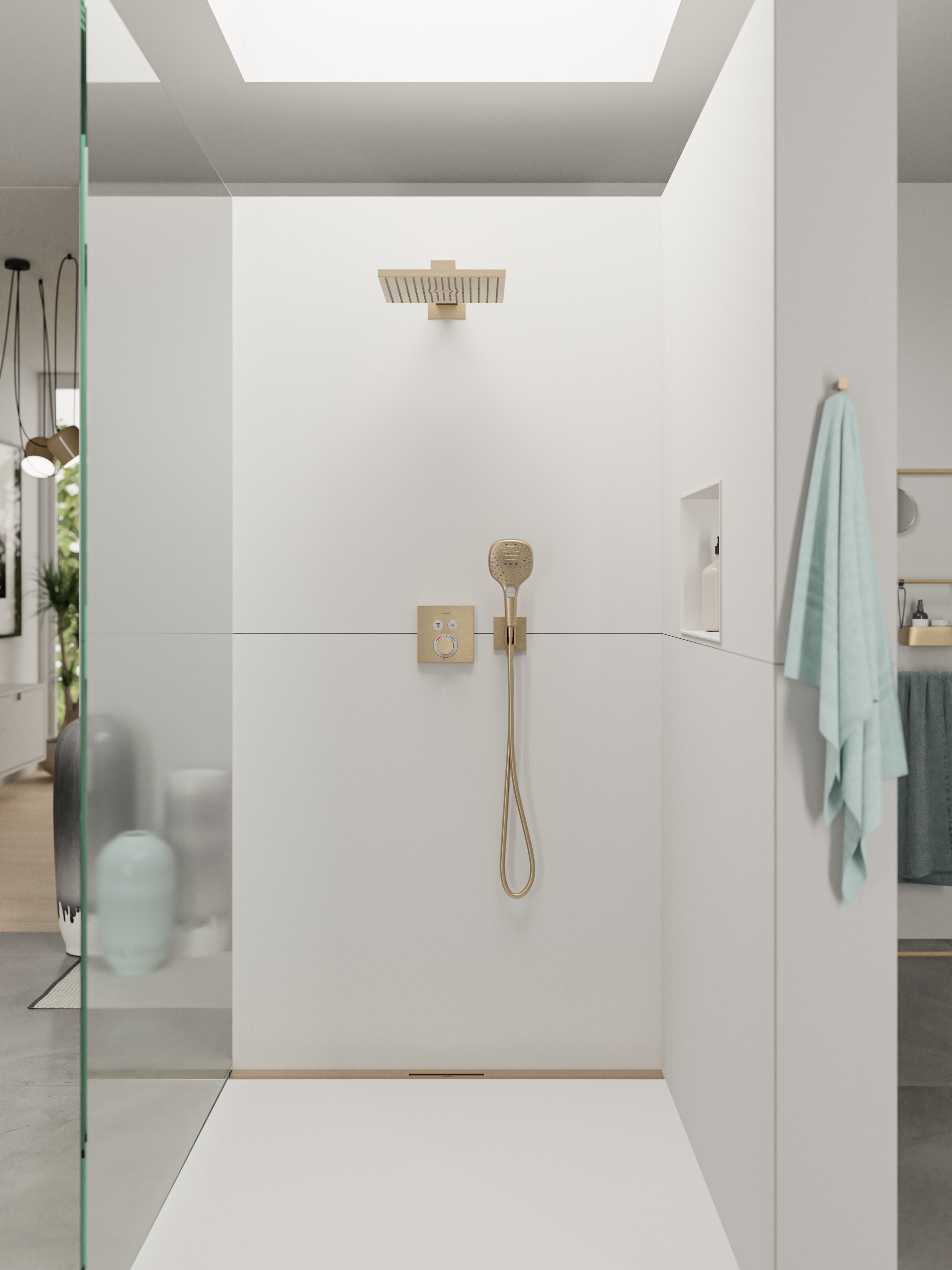 hansgrohe Raindance Select E 120 3jet håndbruser, børstet bronze