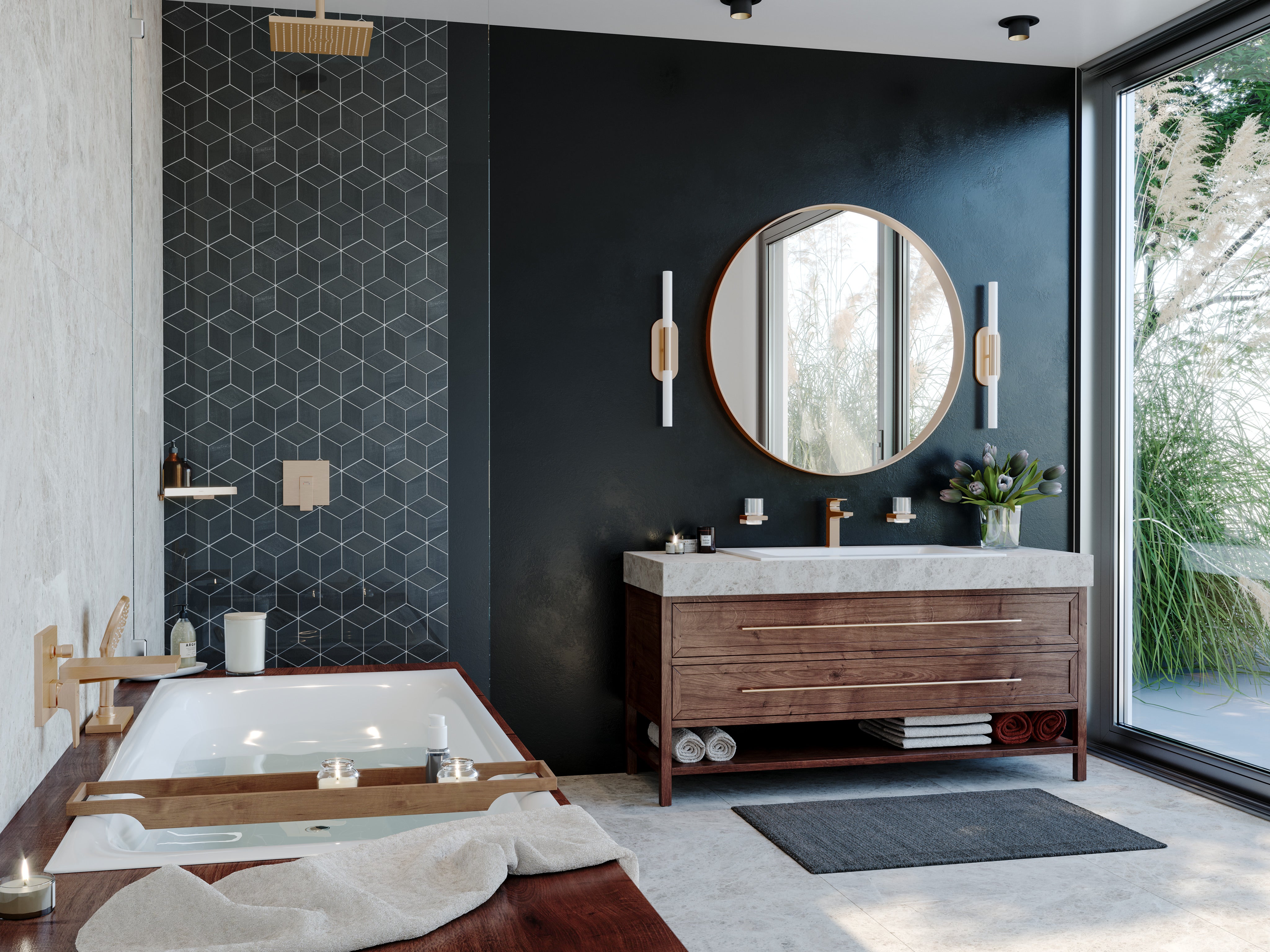 hansgrohe Raindance Select E 120 3jet håndbruser, børstet bronze