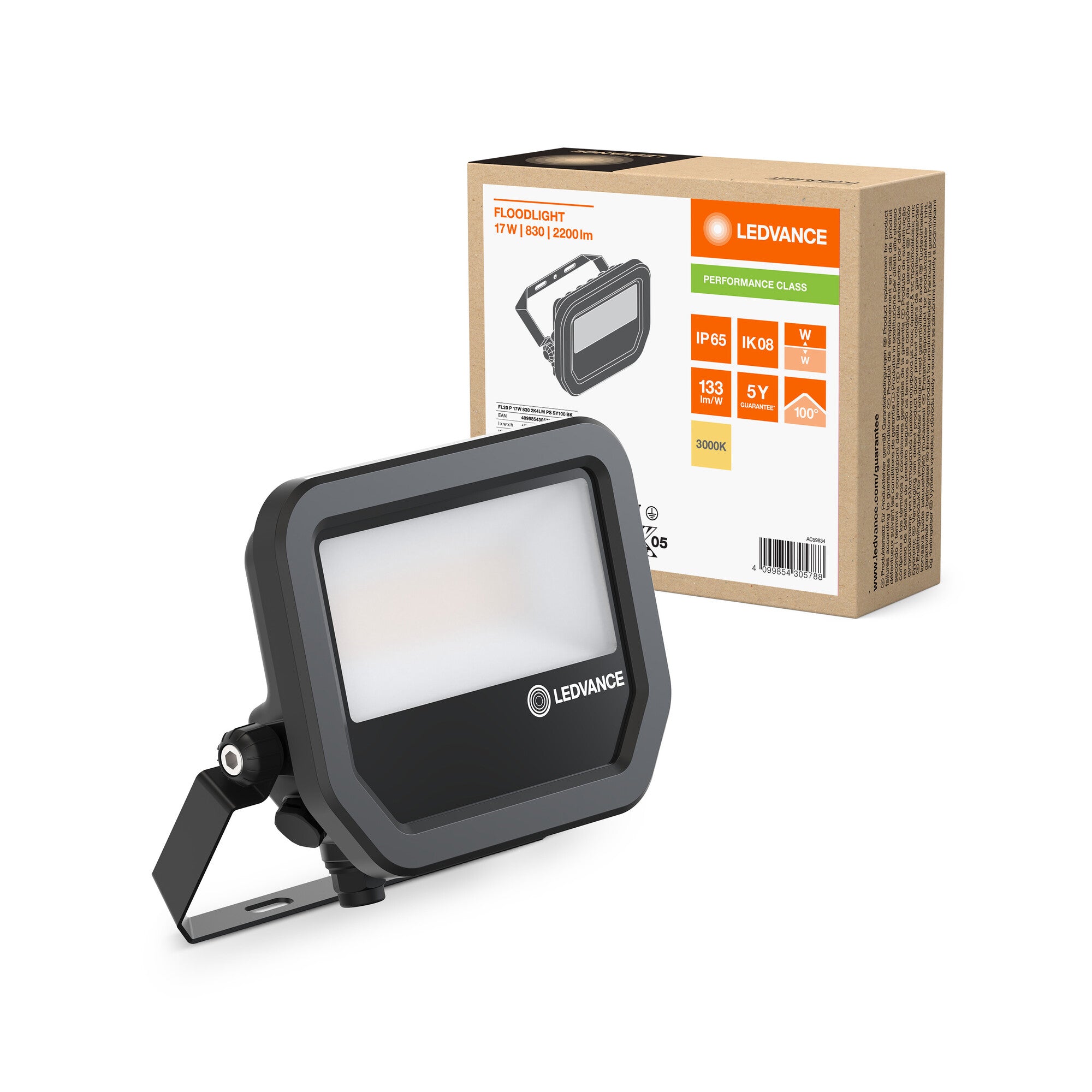 FLOOD PFM 17W/830 SORT