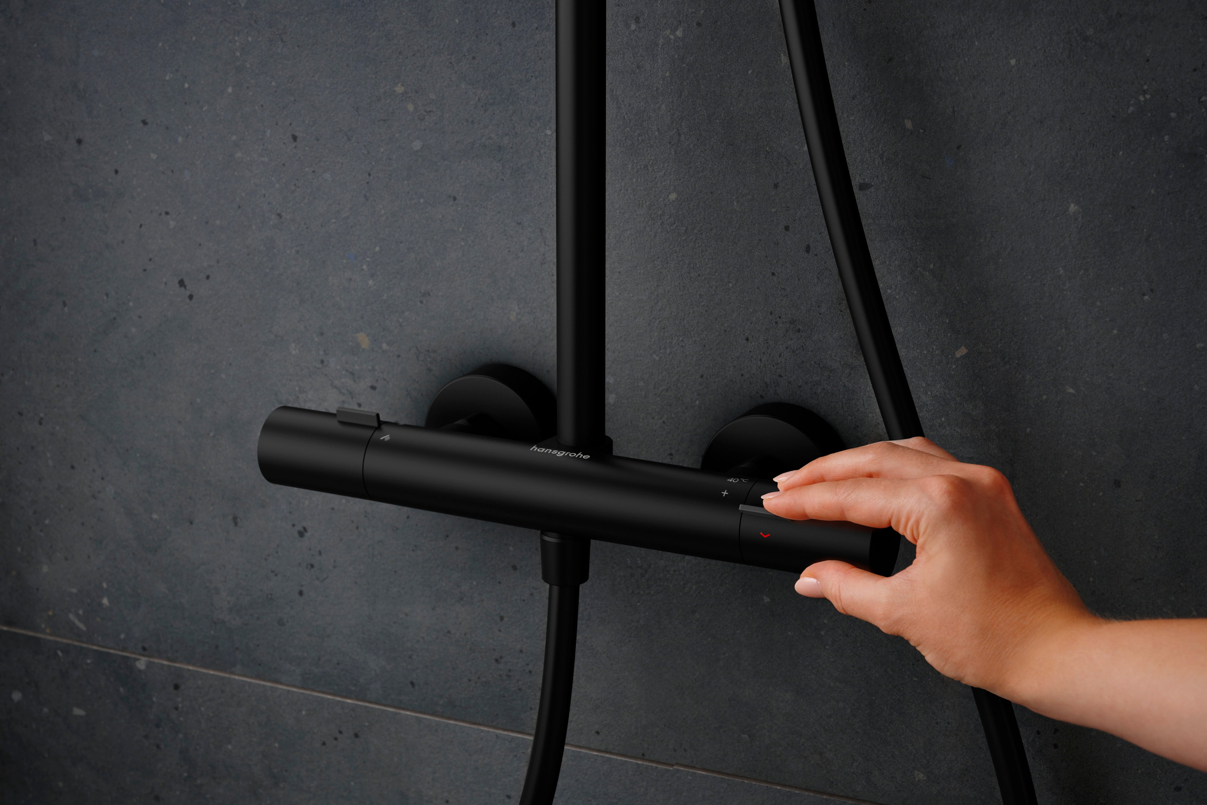Hansgrohe Pulsify S Puro showerpipe EcoSmart med håndb, mat sort