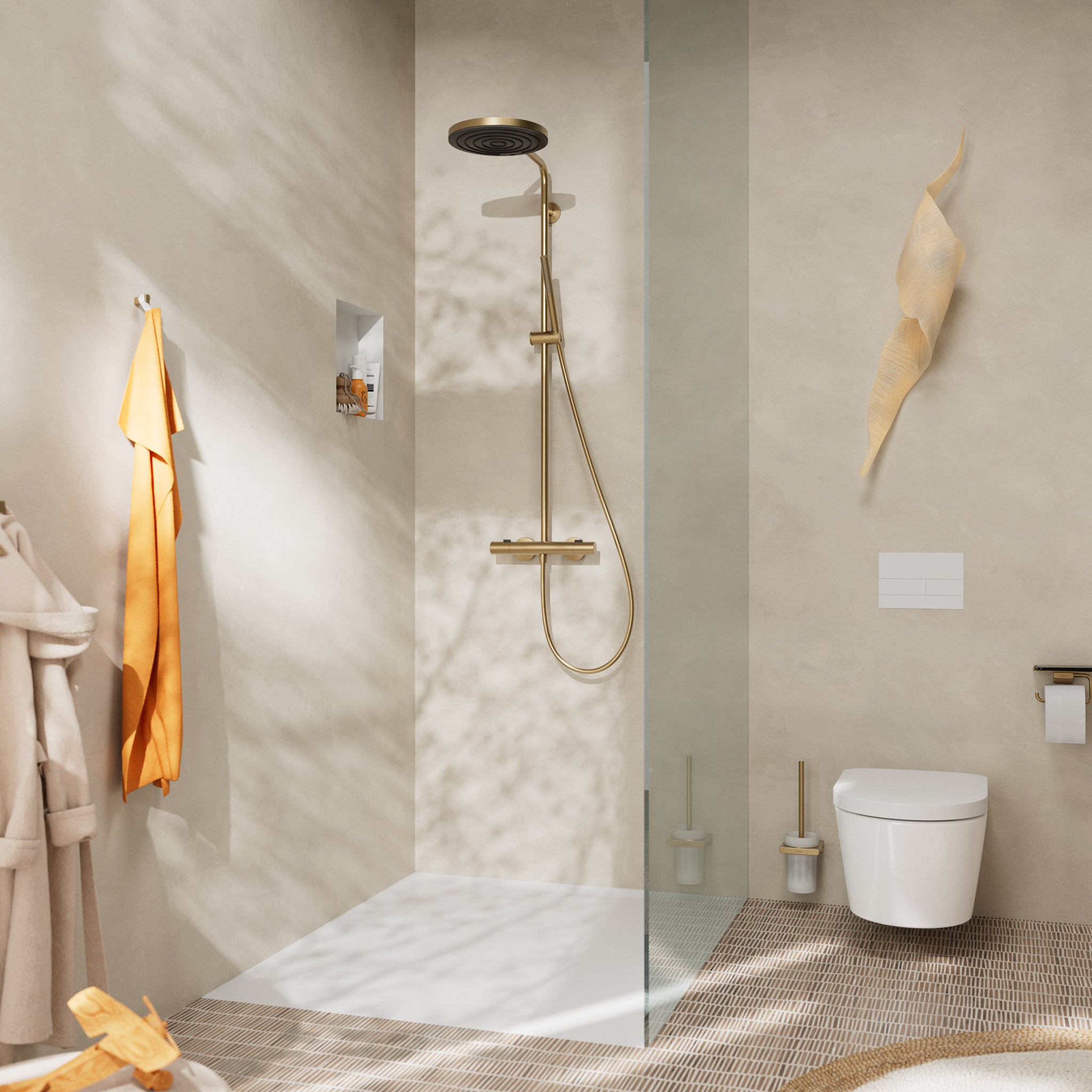 Hansgrohe Pulsify S Puro showerpipe 260 1jet EcoSmart, børstet b