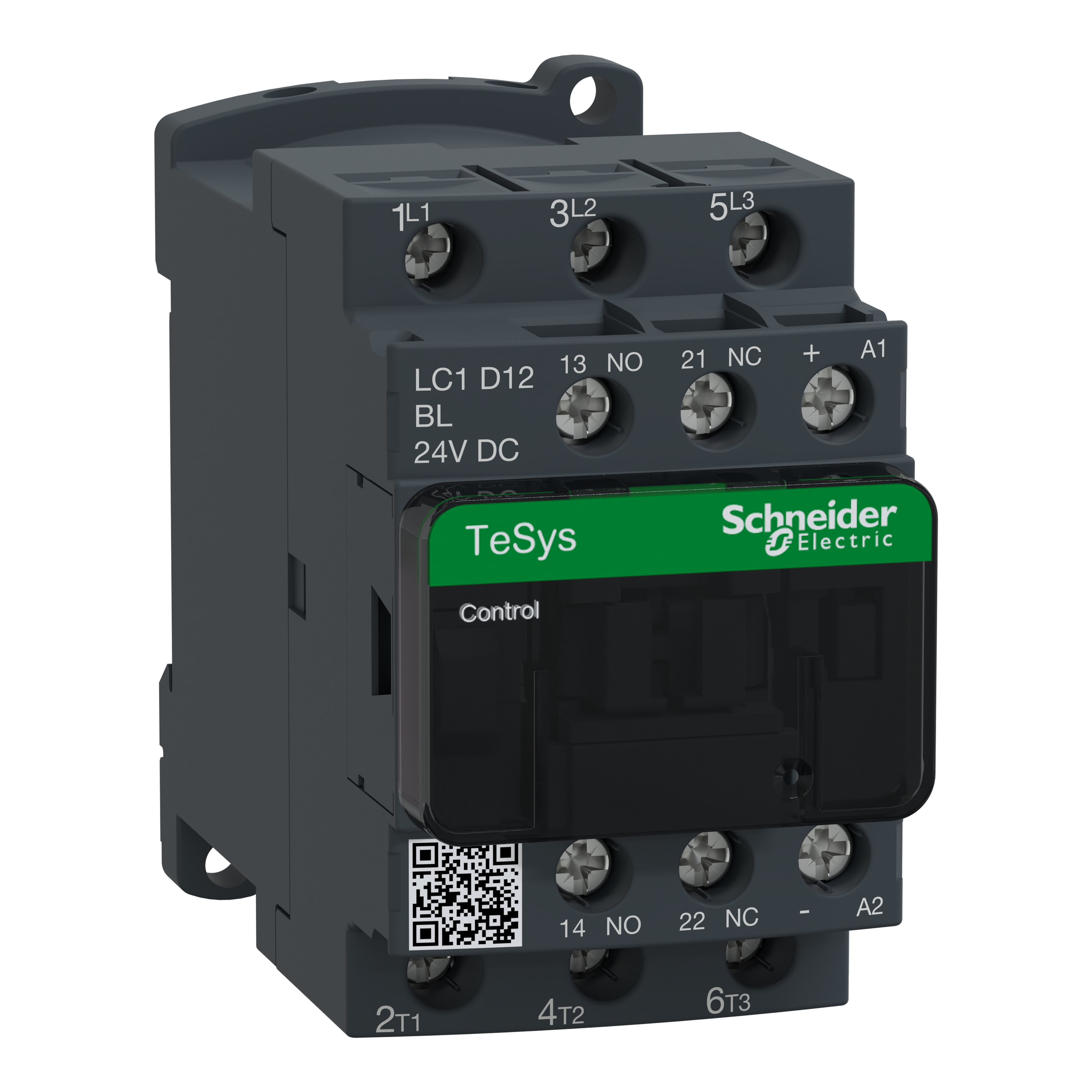 TeSys D kontaktor LC1D12BL 3P(3 NO) - AC-3 - <= 440 V 12 A - 24 V DC spole