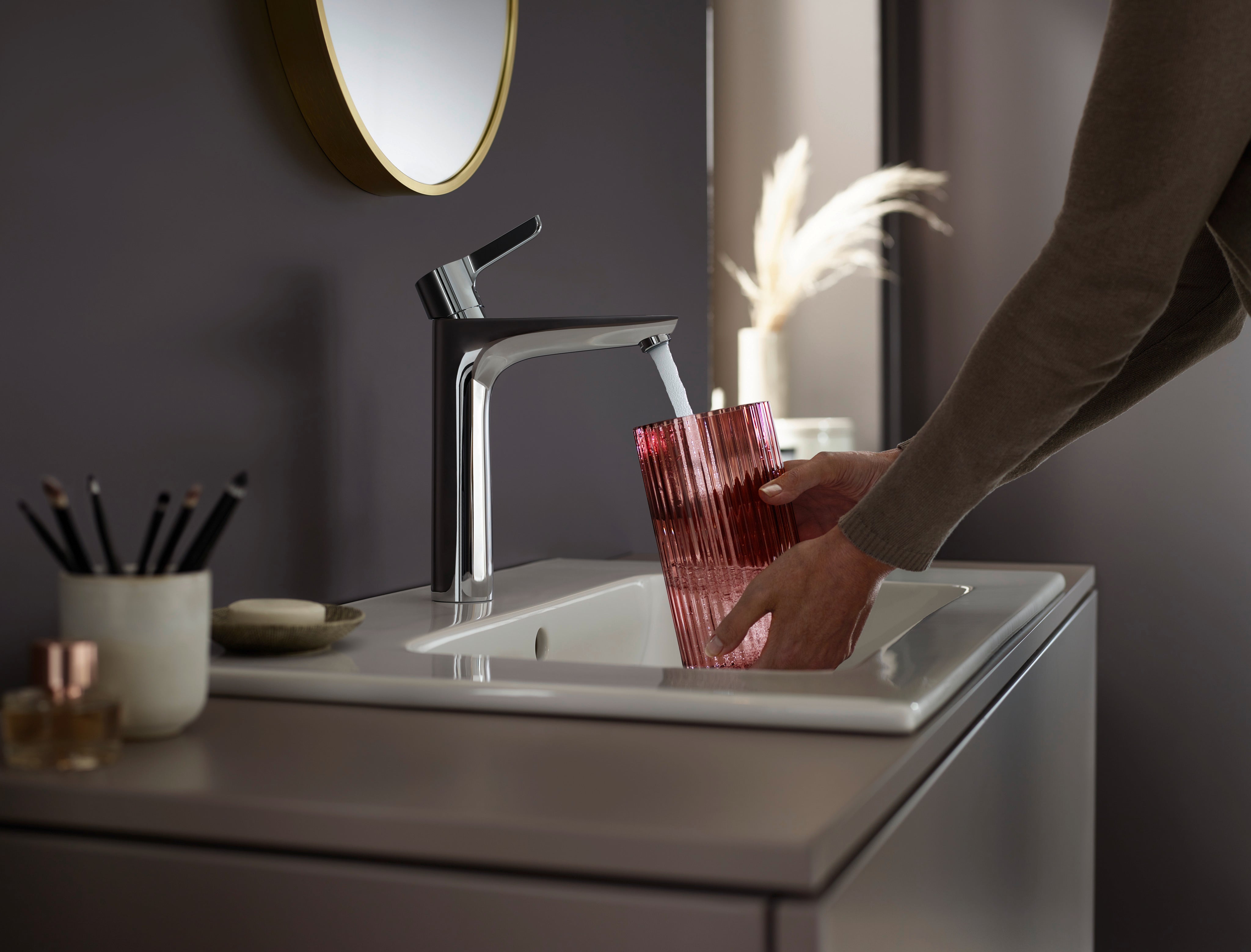 Hansgrohe Waterforms XL håndvaskarmatur CoolStart push-open BV, krom