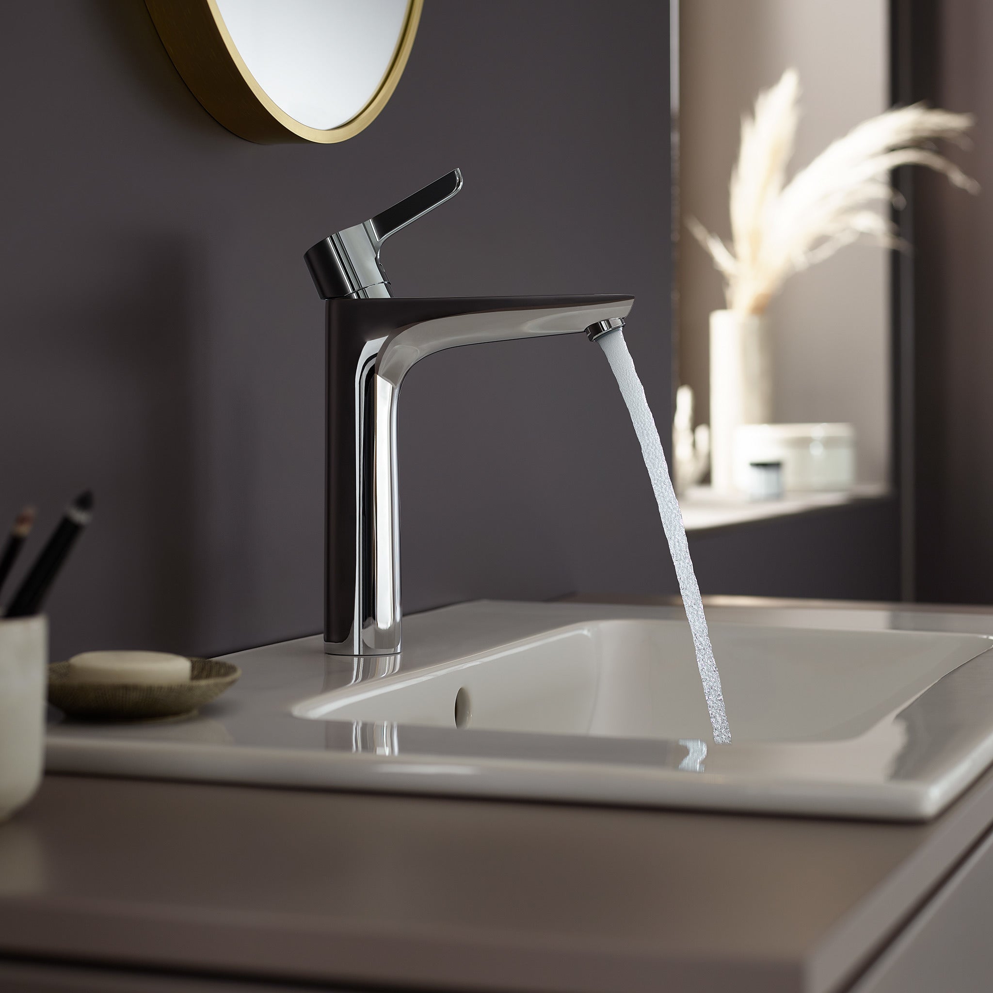 Hansgrohe Waterforms XL håndvaskarmatur CoolStart push-open BV, krom