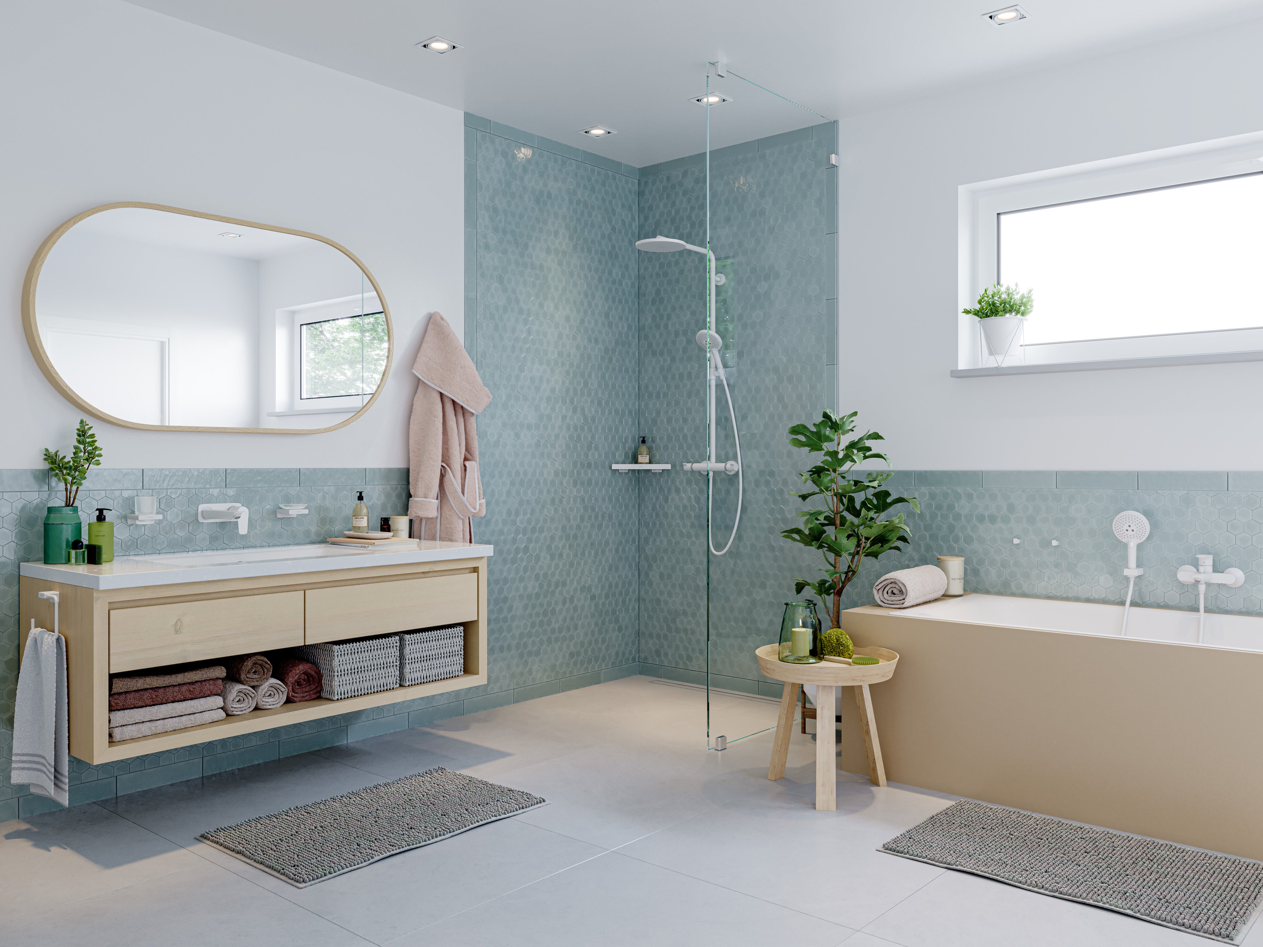 hansgrohe Porter E bruserholder, mat hvid