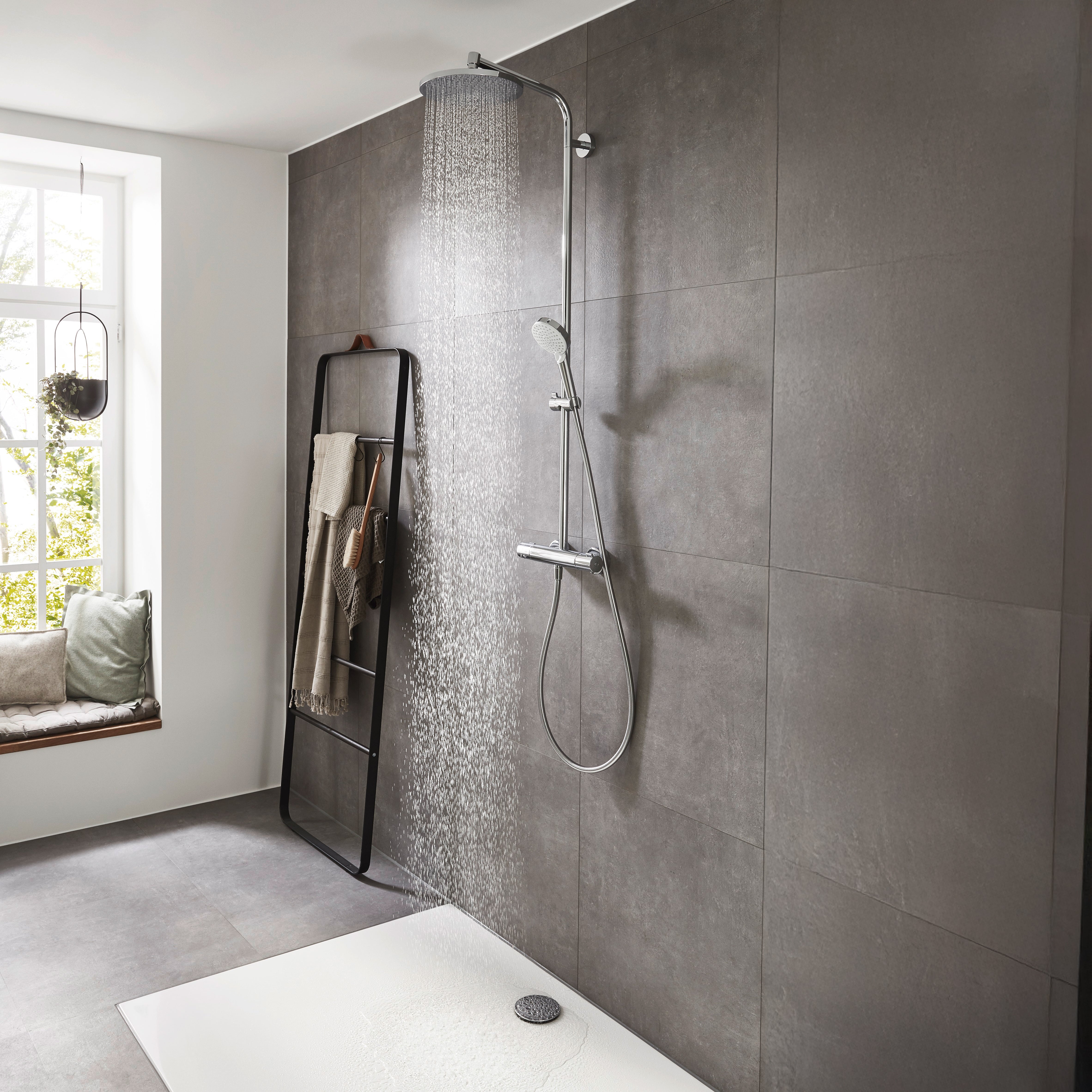 Hansgrohe Crometta S 240 Showerpipe, 1jet, EcoSmart, krom