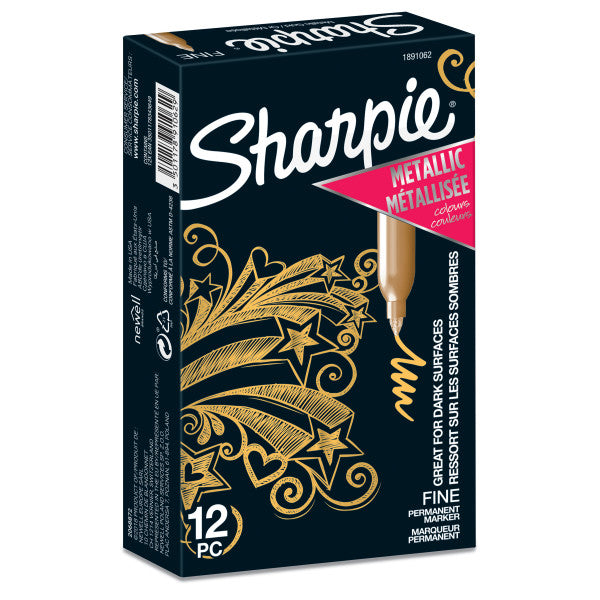 Sharpie permanent marker, rund spids, metallic guld