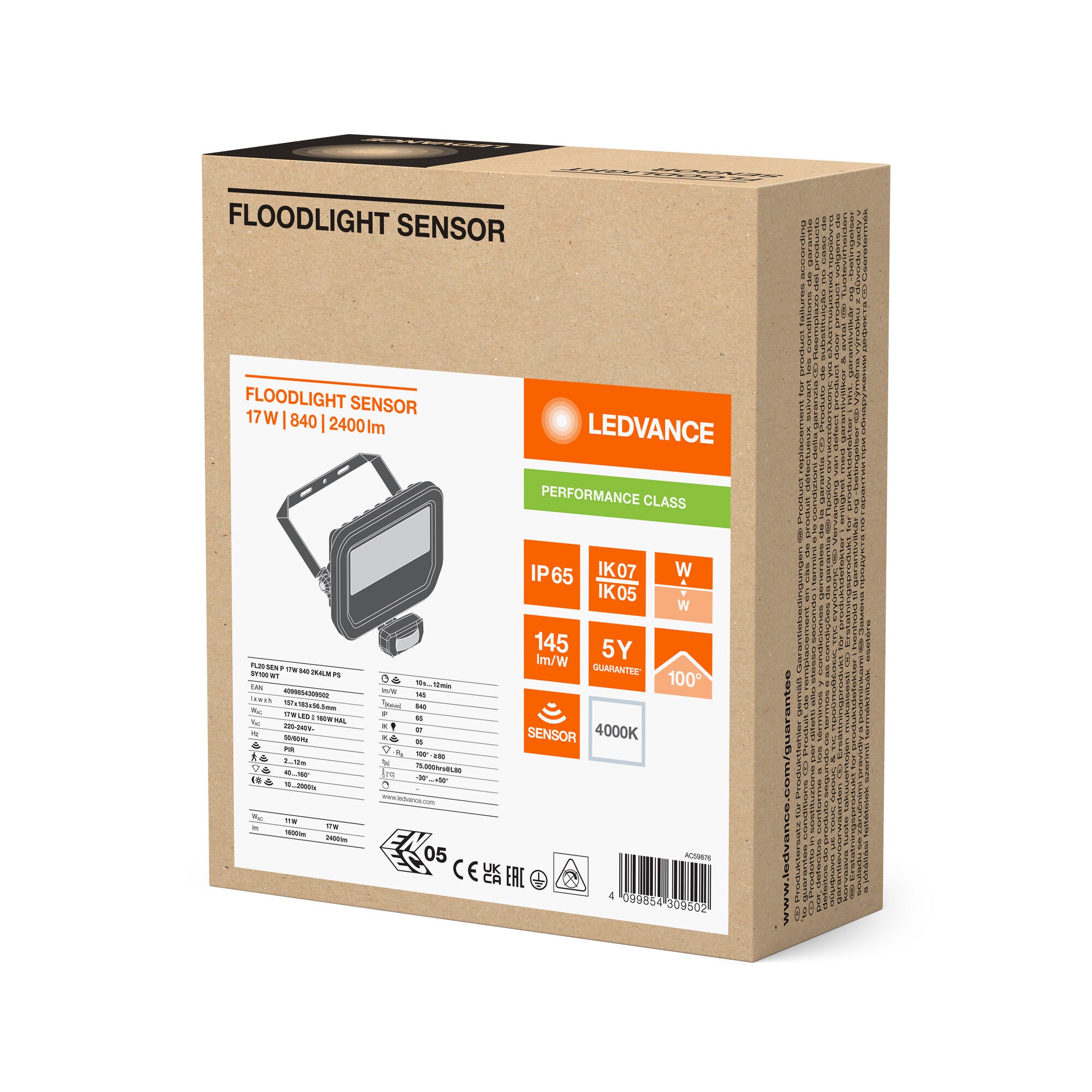 FLOOD PFM SENSOR 20W/840 HV