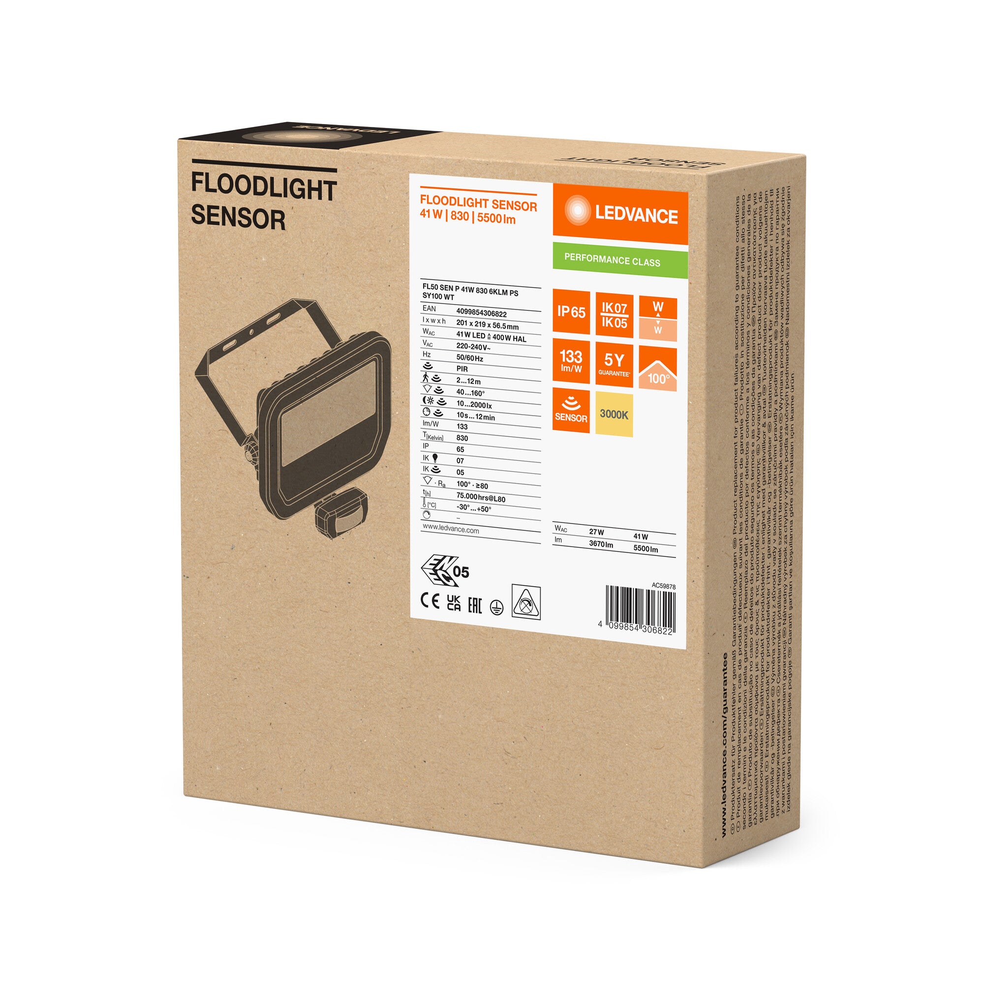 FLOOD PFM SENSOR 41W/830 HV
