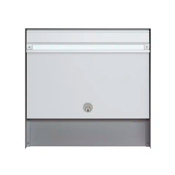 MEFA postkasse opus 600 m/alu-front, grå, 363 x 378 x 205 mm