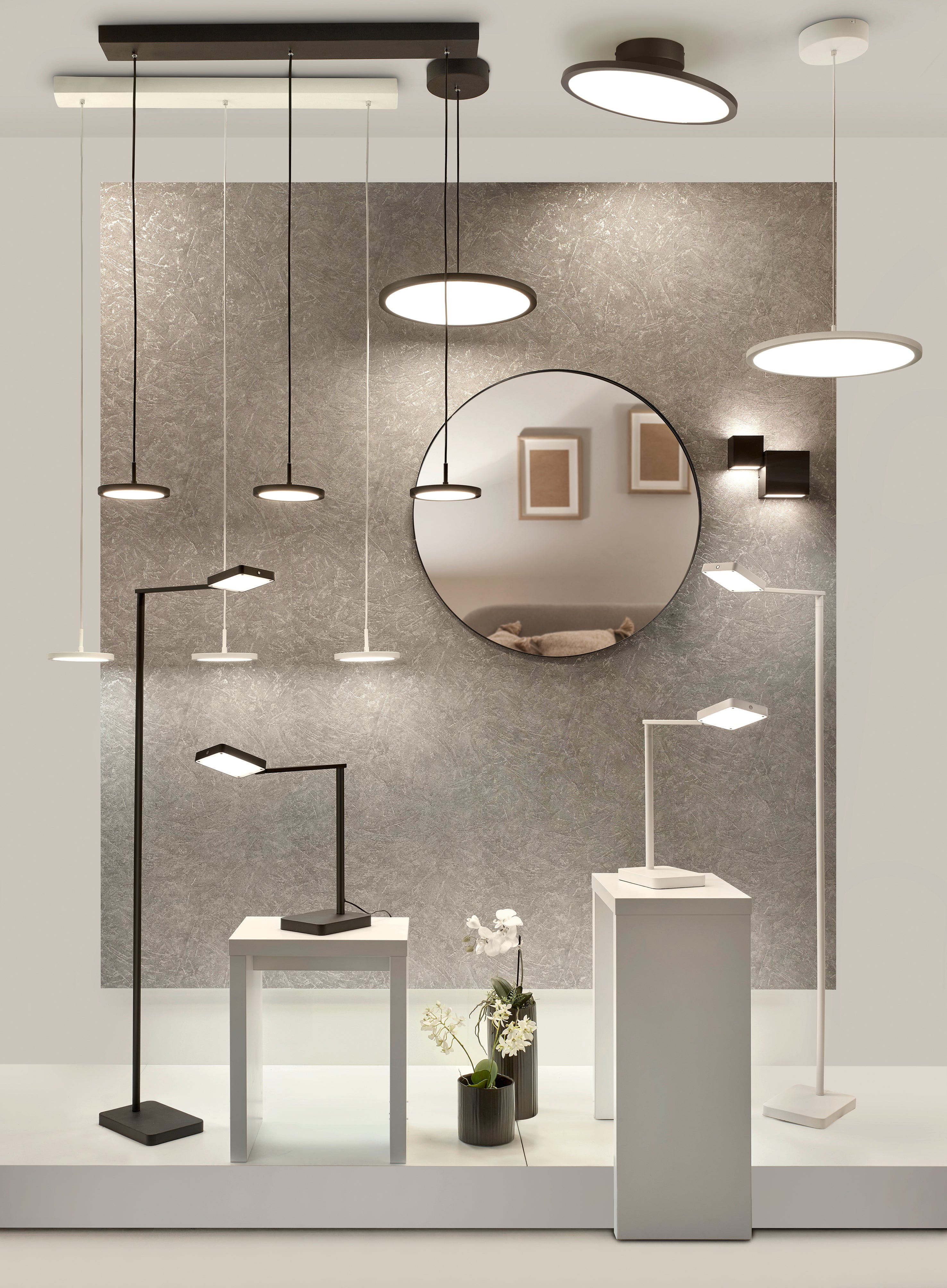 TRIO pendellampe TRAY - incl.1x29W LED/3550Lm/3000K sort