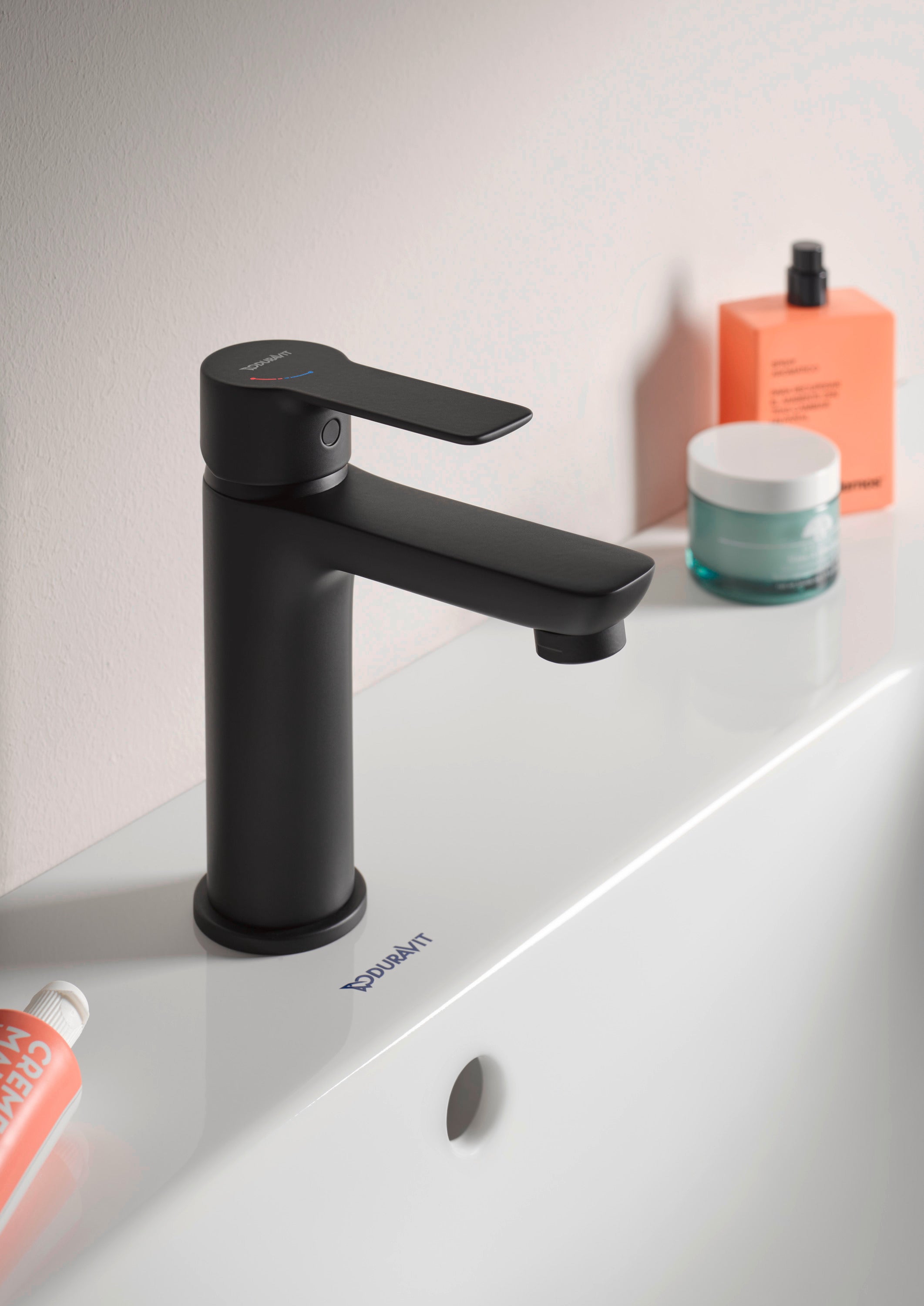 Duravit D-Code håndvask, 1000 x 480 mm, med hanehul og overløb