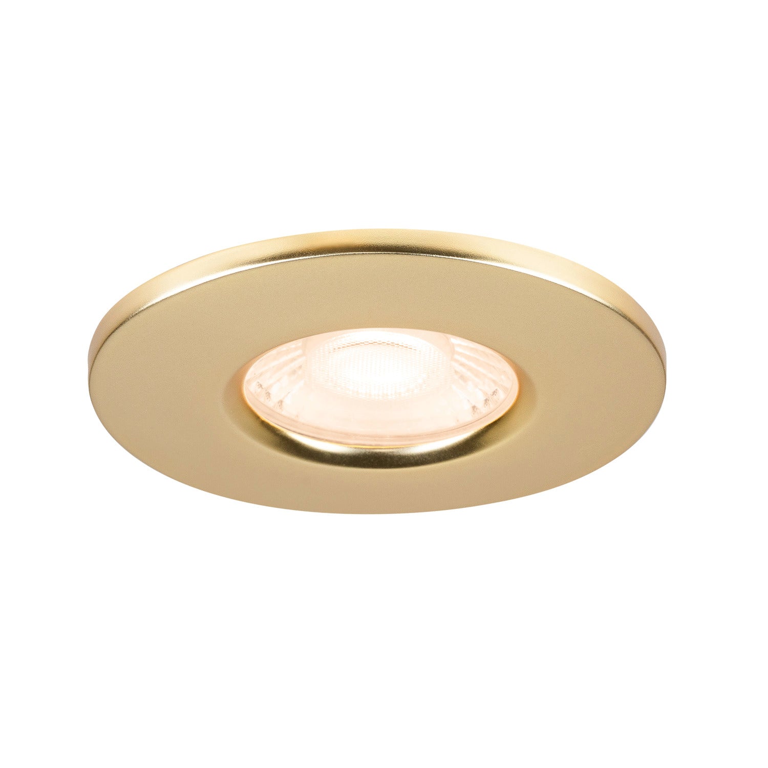 UNIVERSAL DOWNLIGHT Afdækning Ø88mm mat guld fast IP65