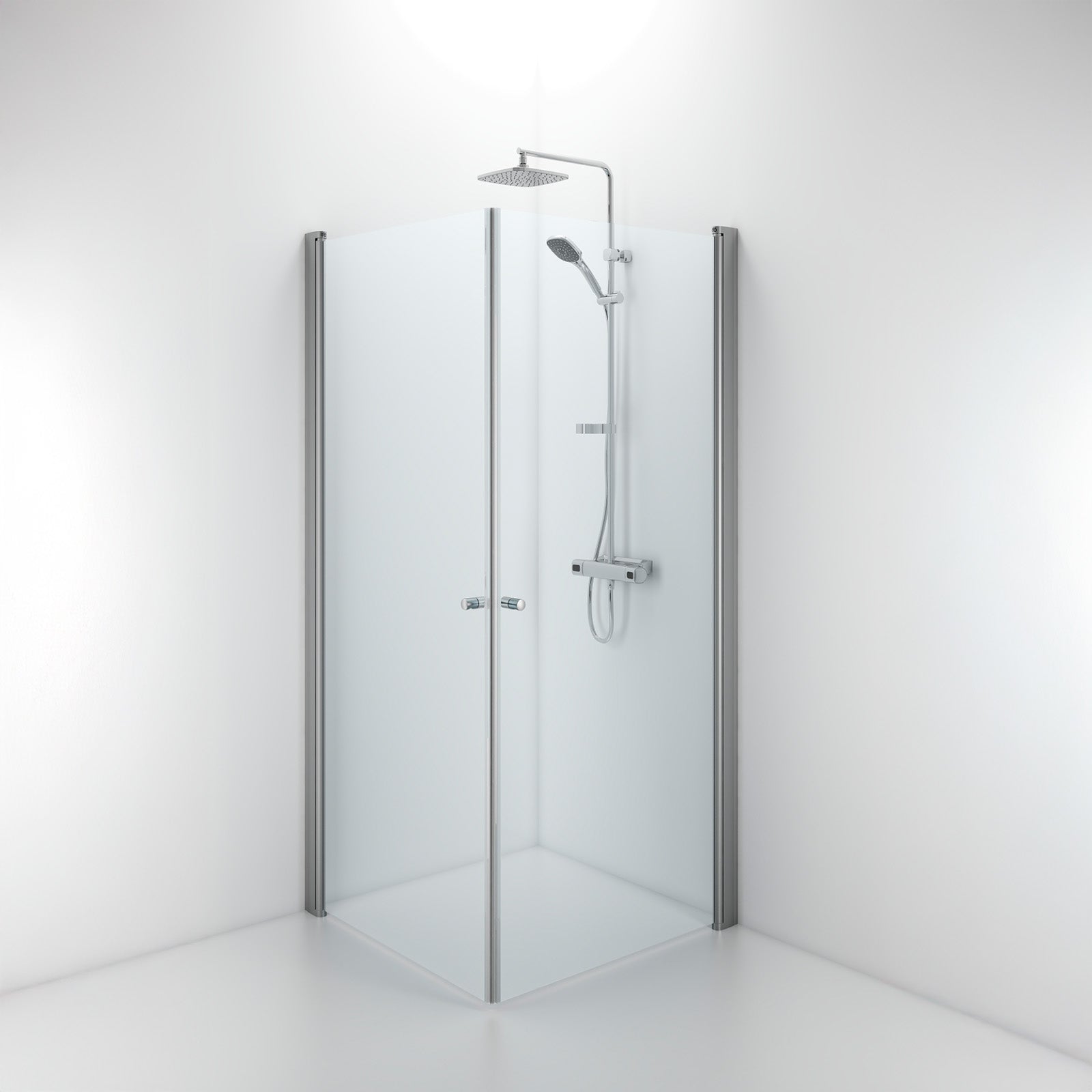 Contura Shower Space lige dør mat profil/klart glas SPNK 700 knopgreb