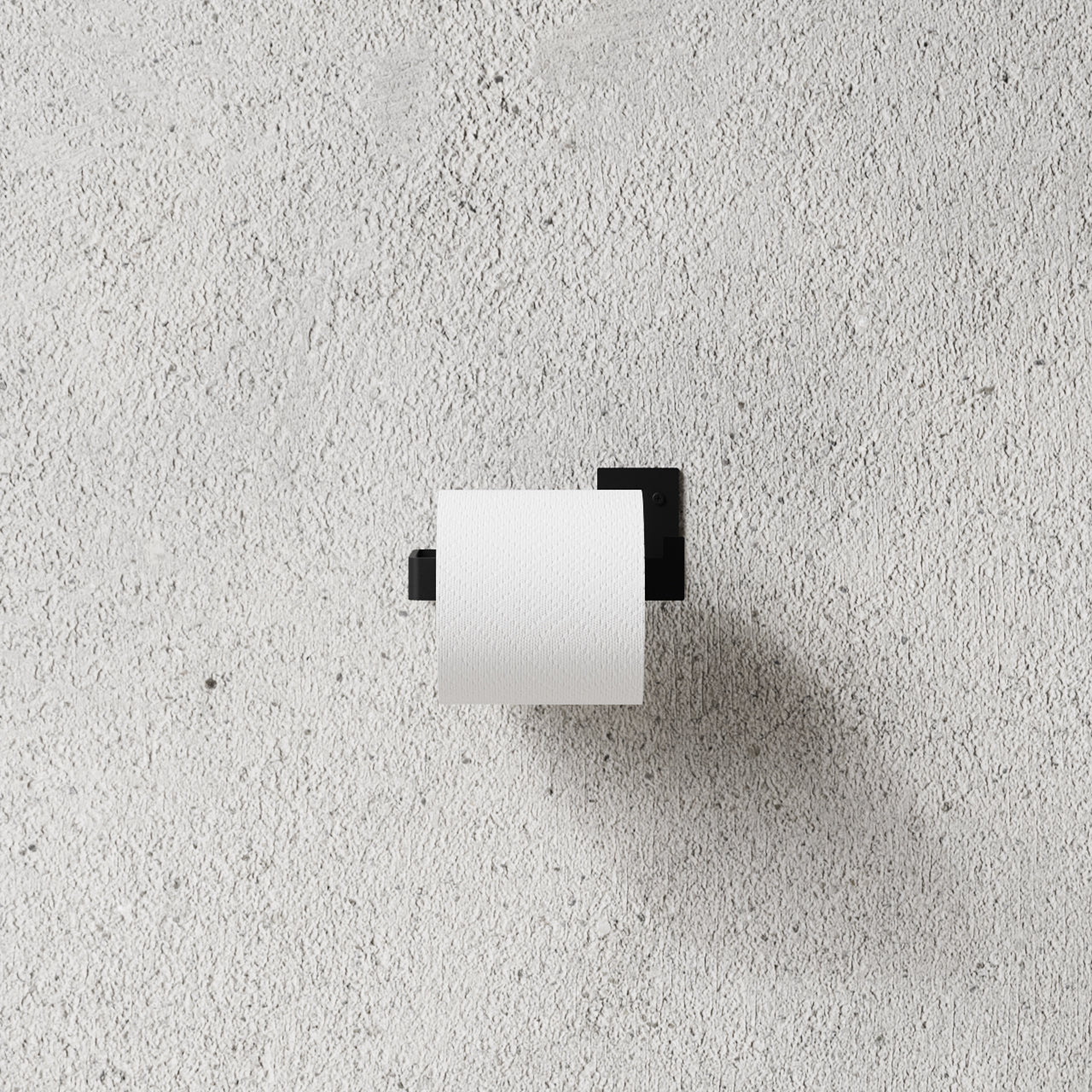 Nichba toiletrulleholder sort pulverlakeret