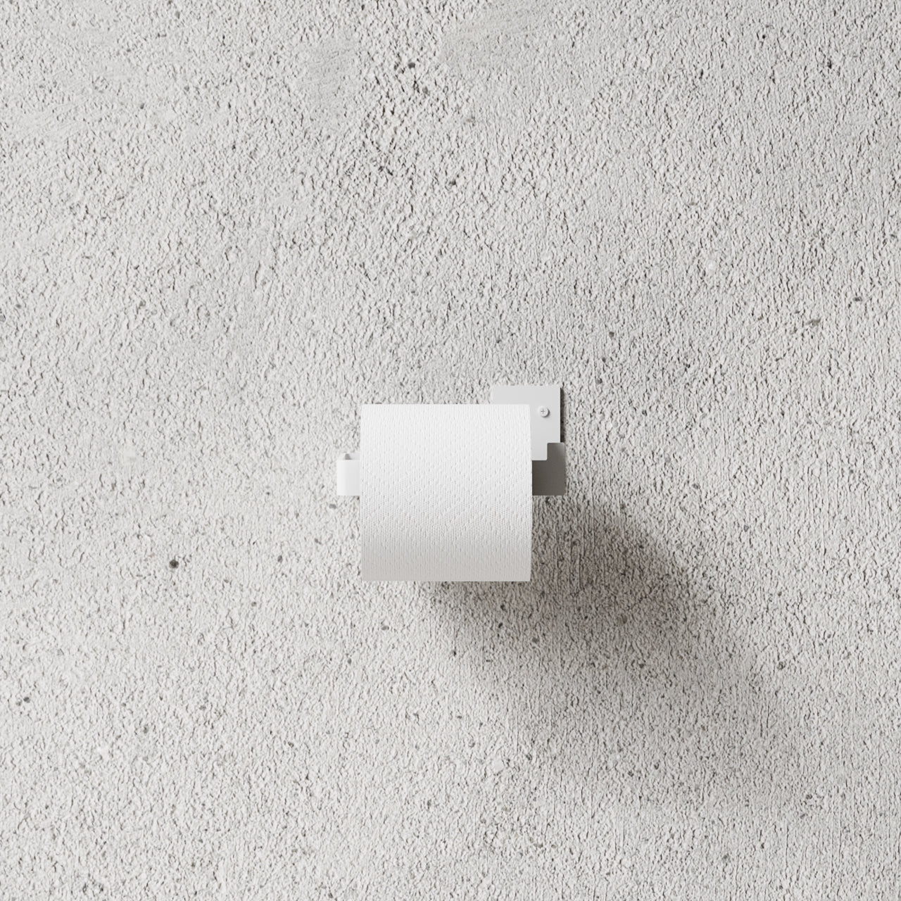 Nichba toiletrulleholder hvid pulverlakeret
