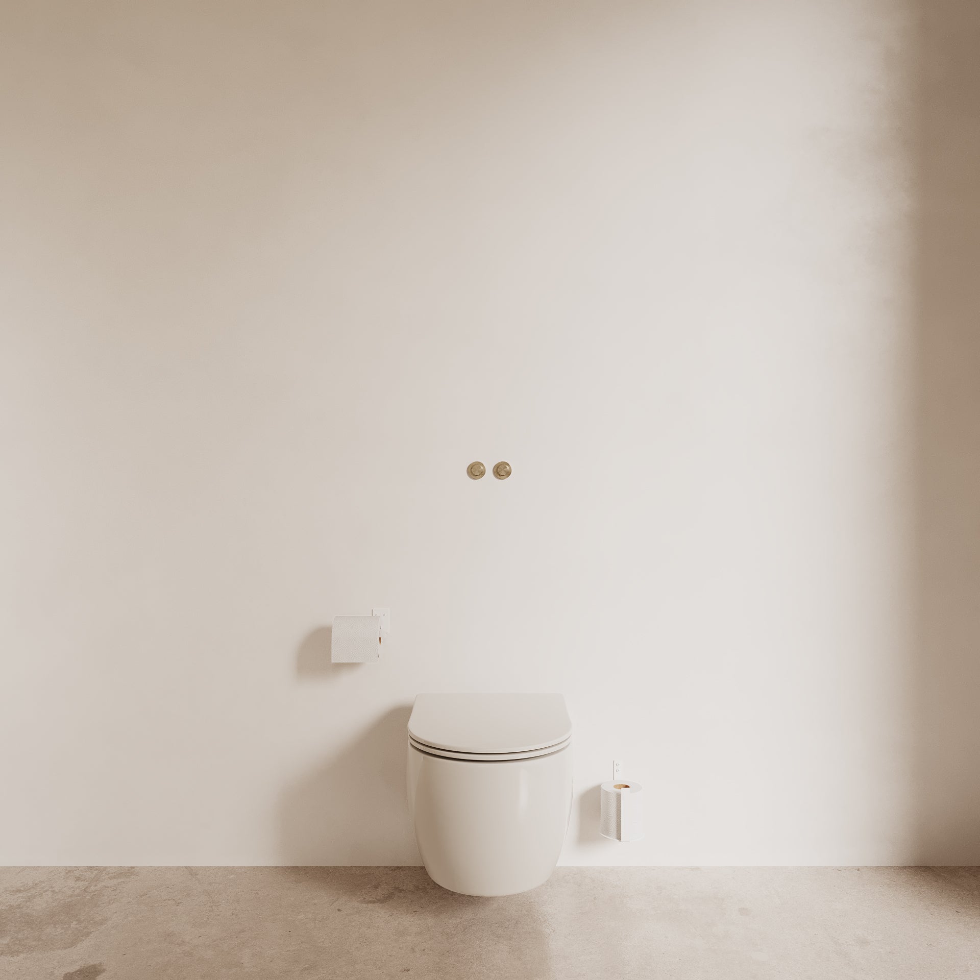 Nichba toiletrulleholder hvid pulverlakeret