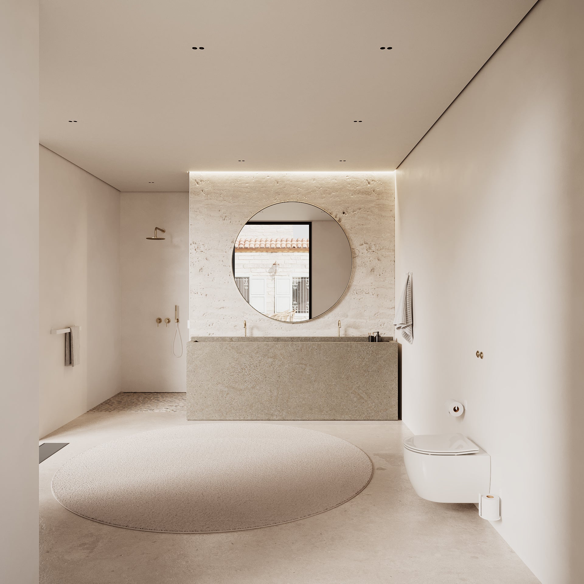 Nichba ekstra toiletrulleholder hvid pulverlakeret