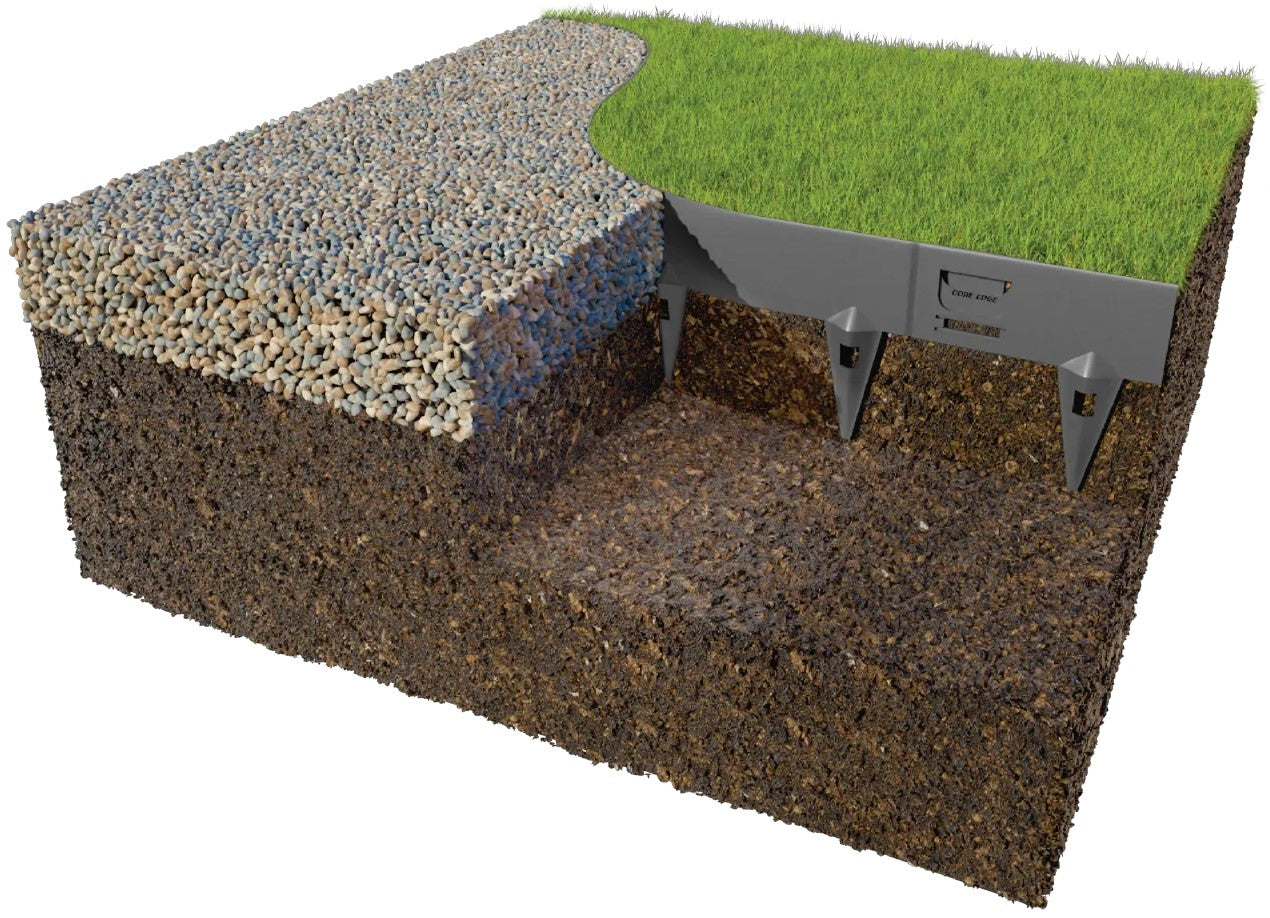 Core Edge 100/95 x 1000 x 1,6 mm kantskinne med spyd, corten