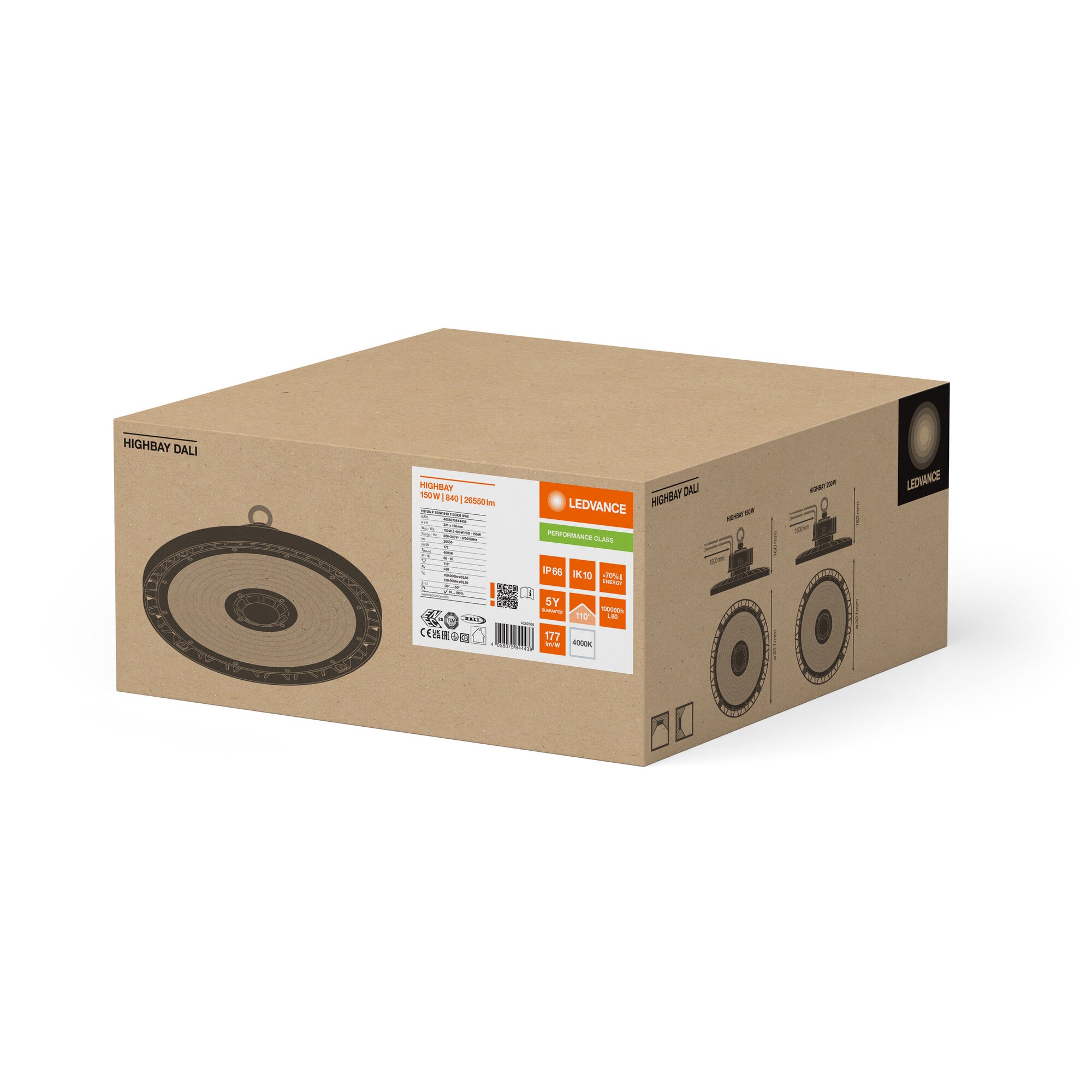 LEDV HB DA P 150W 840 110DEG IP66