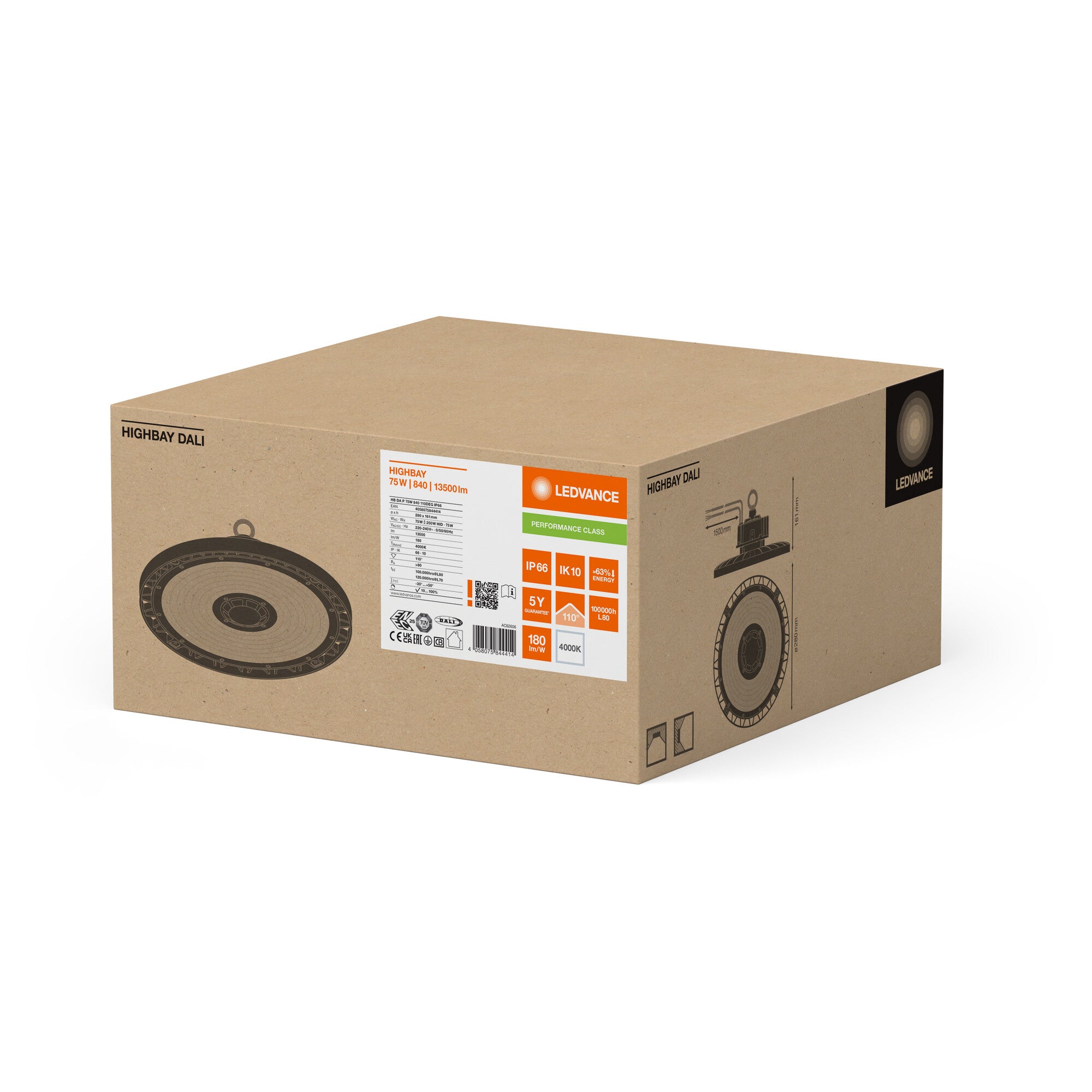 LEDV HB DA P 75W 840 110DEG IP66