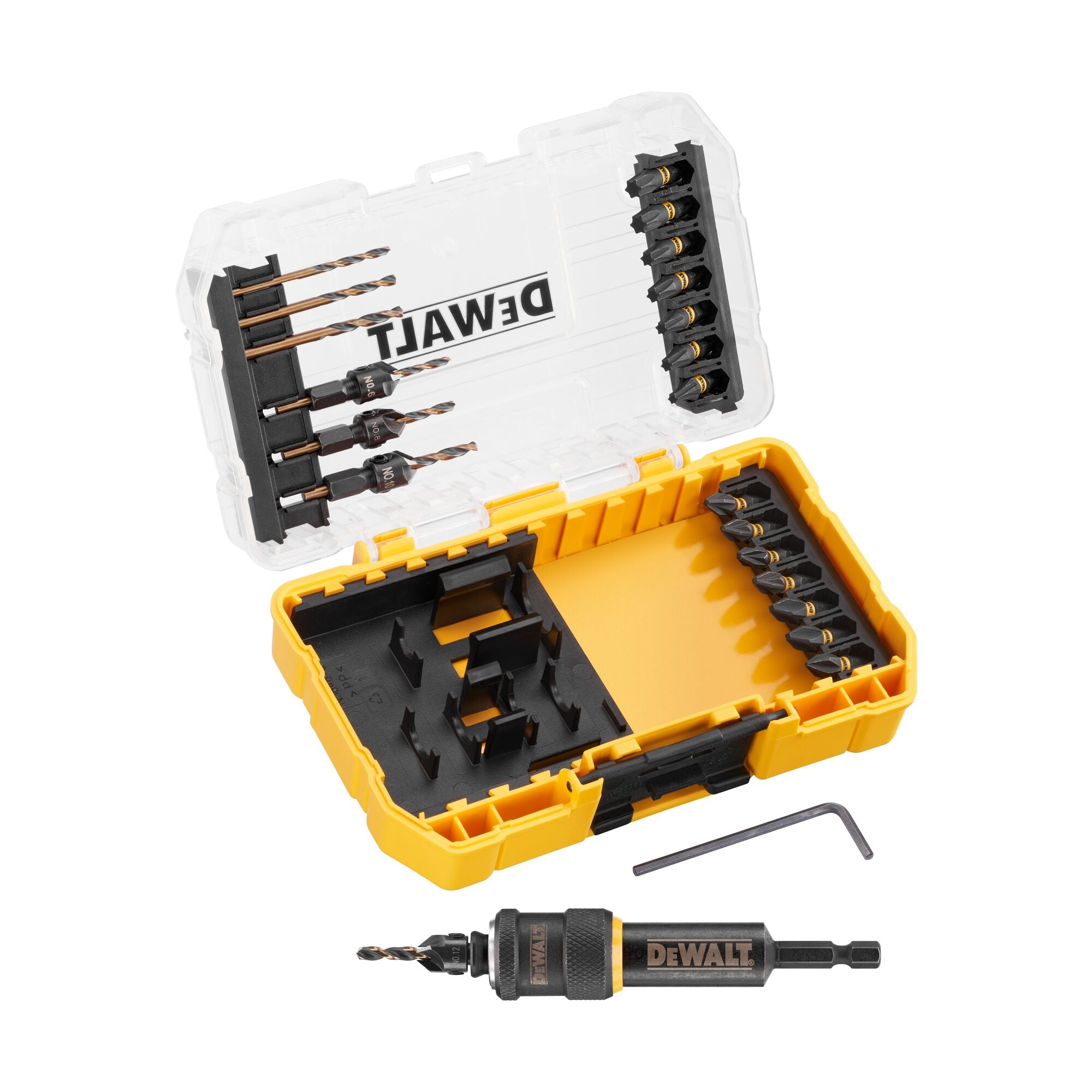 DEWALT flipdrive forbore-/ bitssæt, 18 dele i tough case