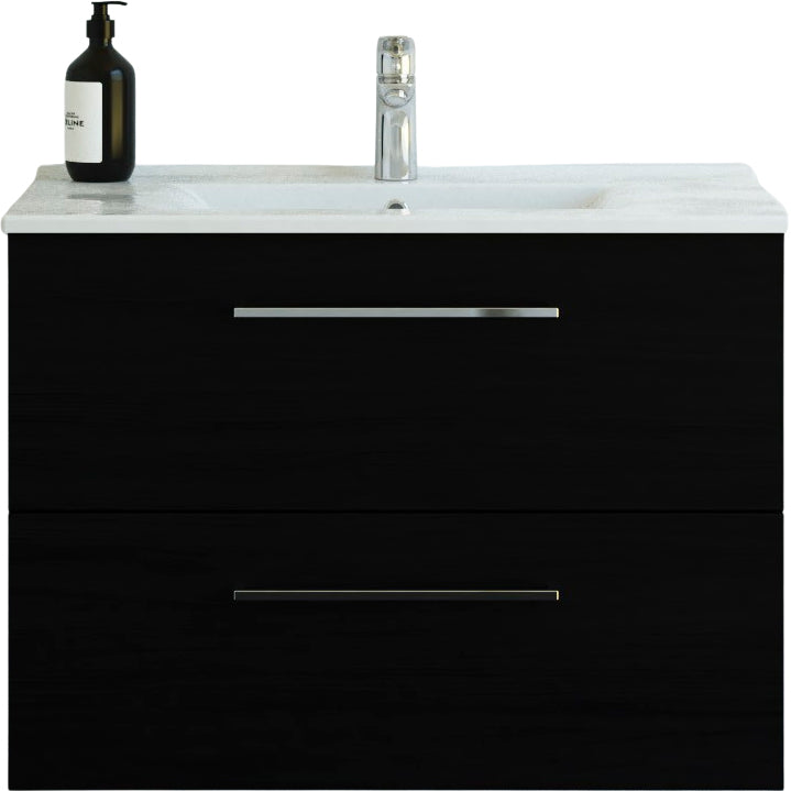 Dansani 81 cm møbelpk. Mido 2 skuffer. vask AMBER, sort