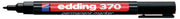 edding permanent marker 370, rund spids, 1 mm, sort
