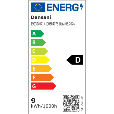 Dansani Mido+ Libra LED lampe L600 mm, krom 230v