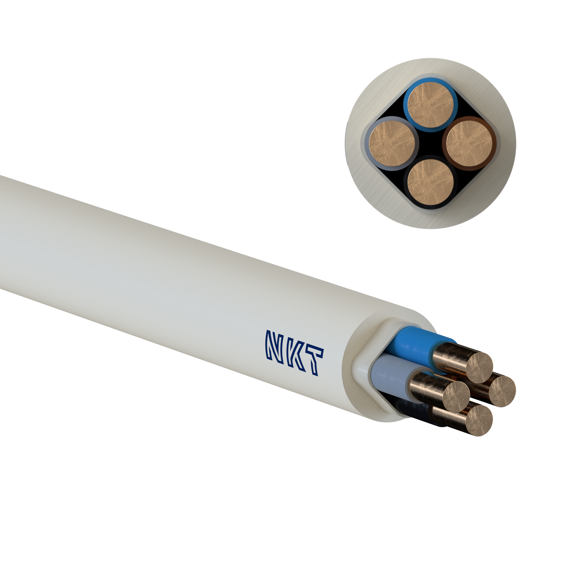 Installationskabel NOIKLX 90° Dca 4X16 Lysegrå Afmåling