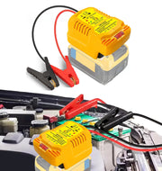 Nødlader til 12V startbatteri med Dewalt 18 V lithium batteri