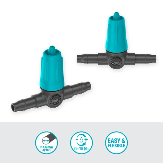 Gardena Micro-Drip-System justerbar rækkedrypvander, 0-15l/t
