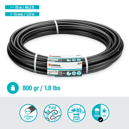 Gardena Micro-Drip-System Flex hovedrør 13mm (1/2") 15m