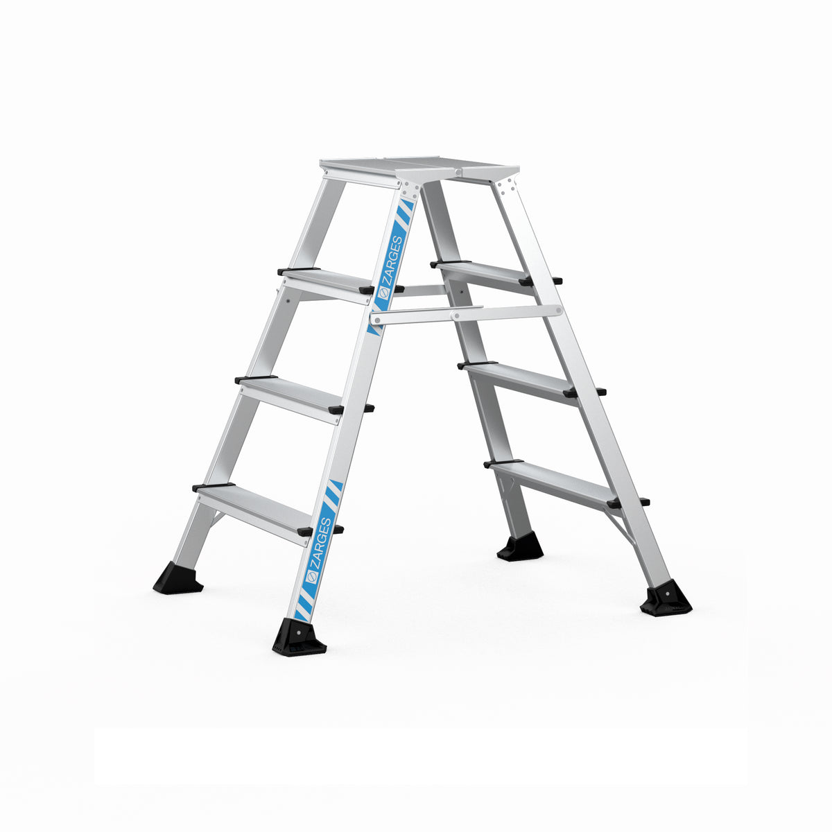 Zarges trappestige XLSTEP P, eloxeret, smal, 4 trin/0,99 m