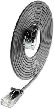 Patchkabel SLIM U/UTP skærmet Kat.6 1M PVC Ø3,8mm sort