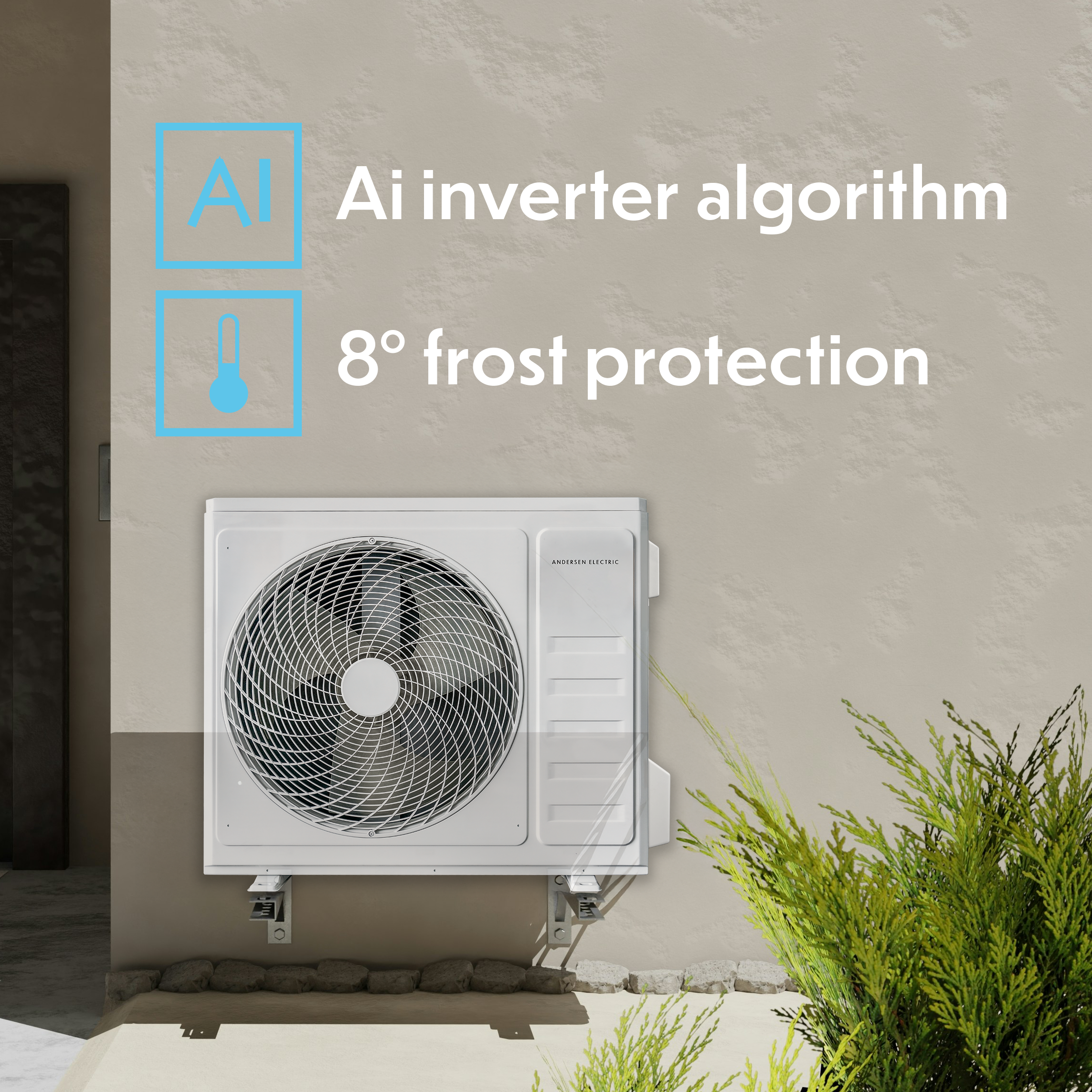 Varmepumpe/Aircondition Mat Pro 18 med WiFi 6,7kW, udedel, hvid