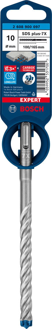 Bosch 4-skærs hammerbor SDS-plus-7X, 10 x 165 mm